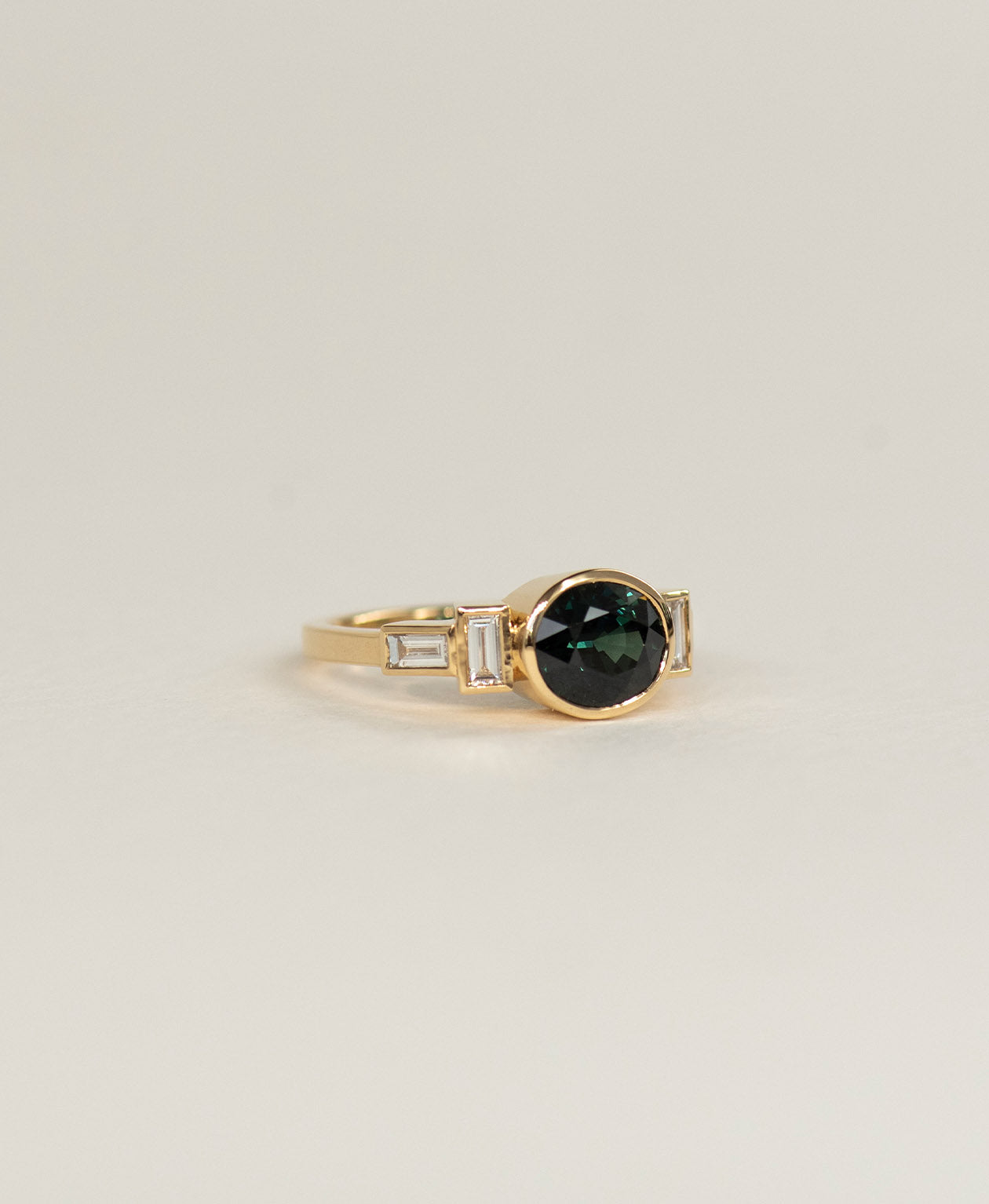 One of a Kind 486 - 18k Yellow Gold, Green Sapphire
