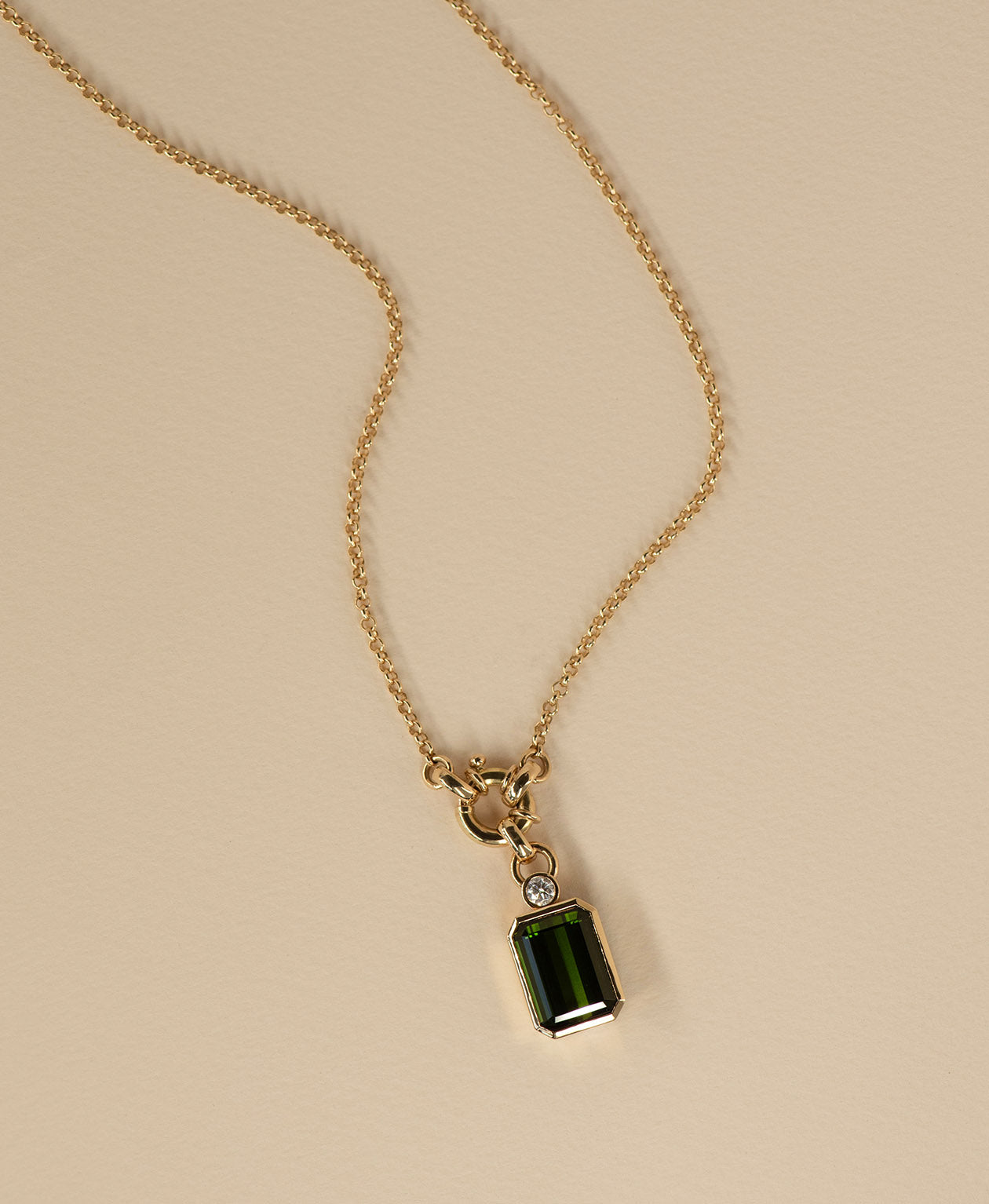 One of a Kind 489 - 18k Yellow Gold, Green Tourmaline