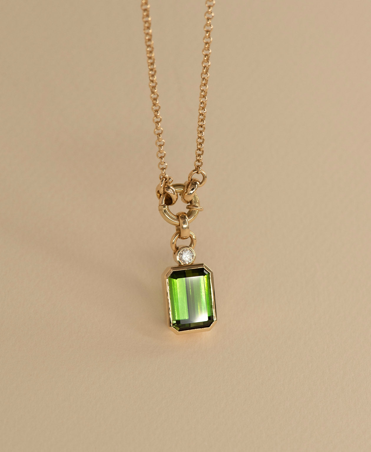 One of a Kind 489 - 18k Yellow Gold, Green Tourmaline
