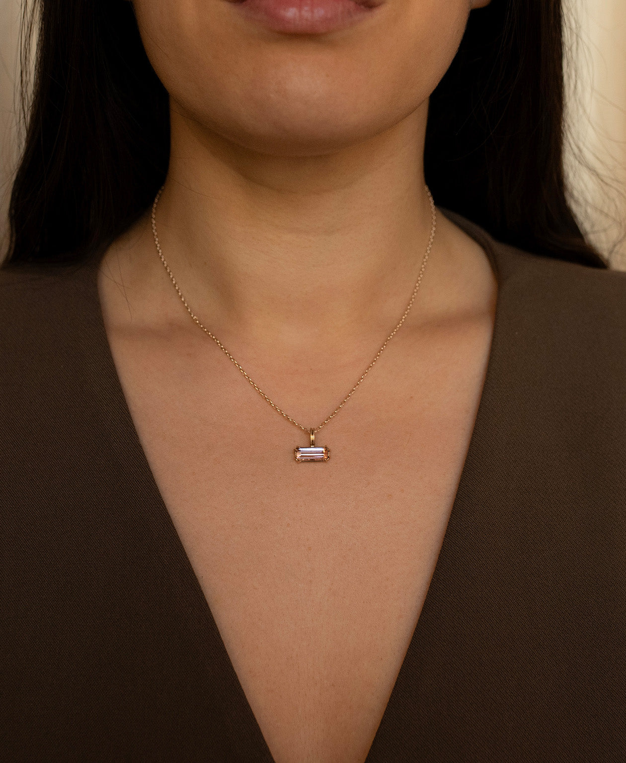 The One of a Kind Charm 491 worn on a fine belcher chain.