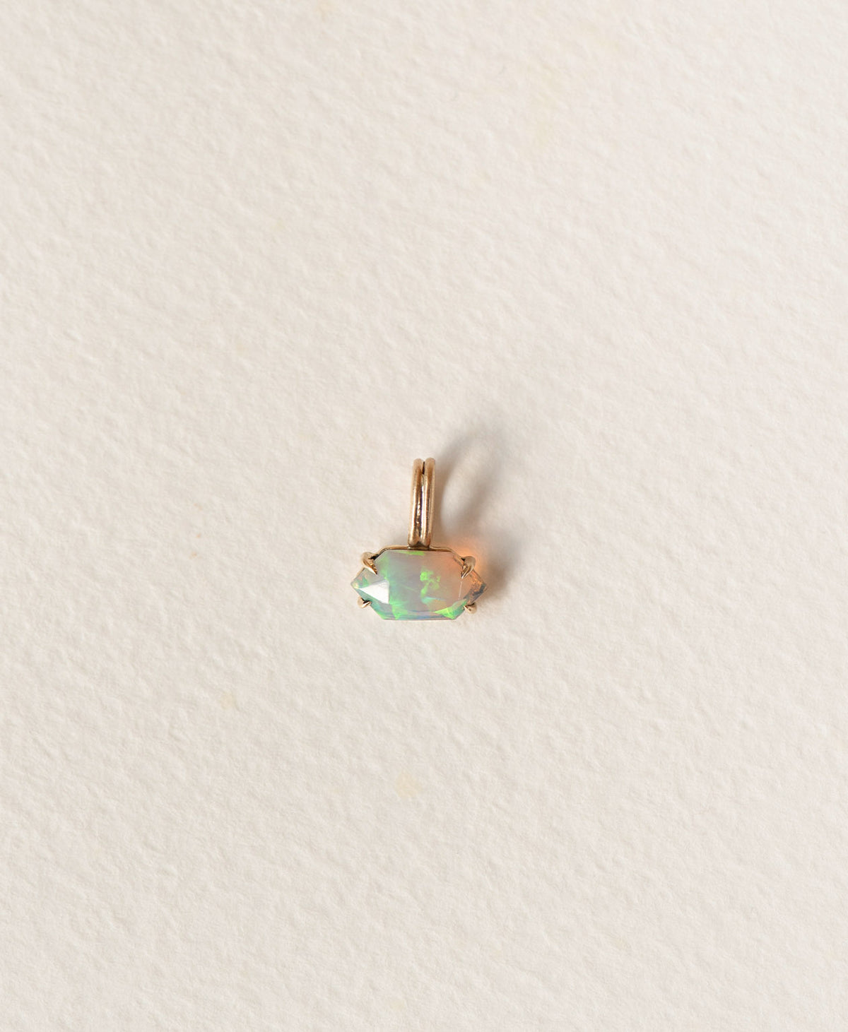 One of a Kind Charm 521 - 9k Yellow Gold, Opal