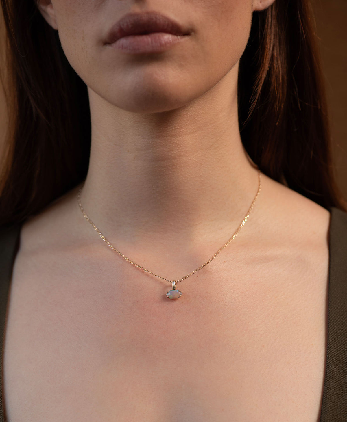 One of a Kind Charm 521 - 9k Yellow Gold, Opal