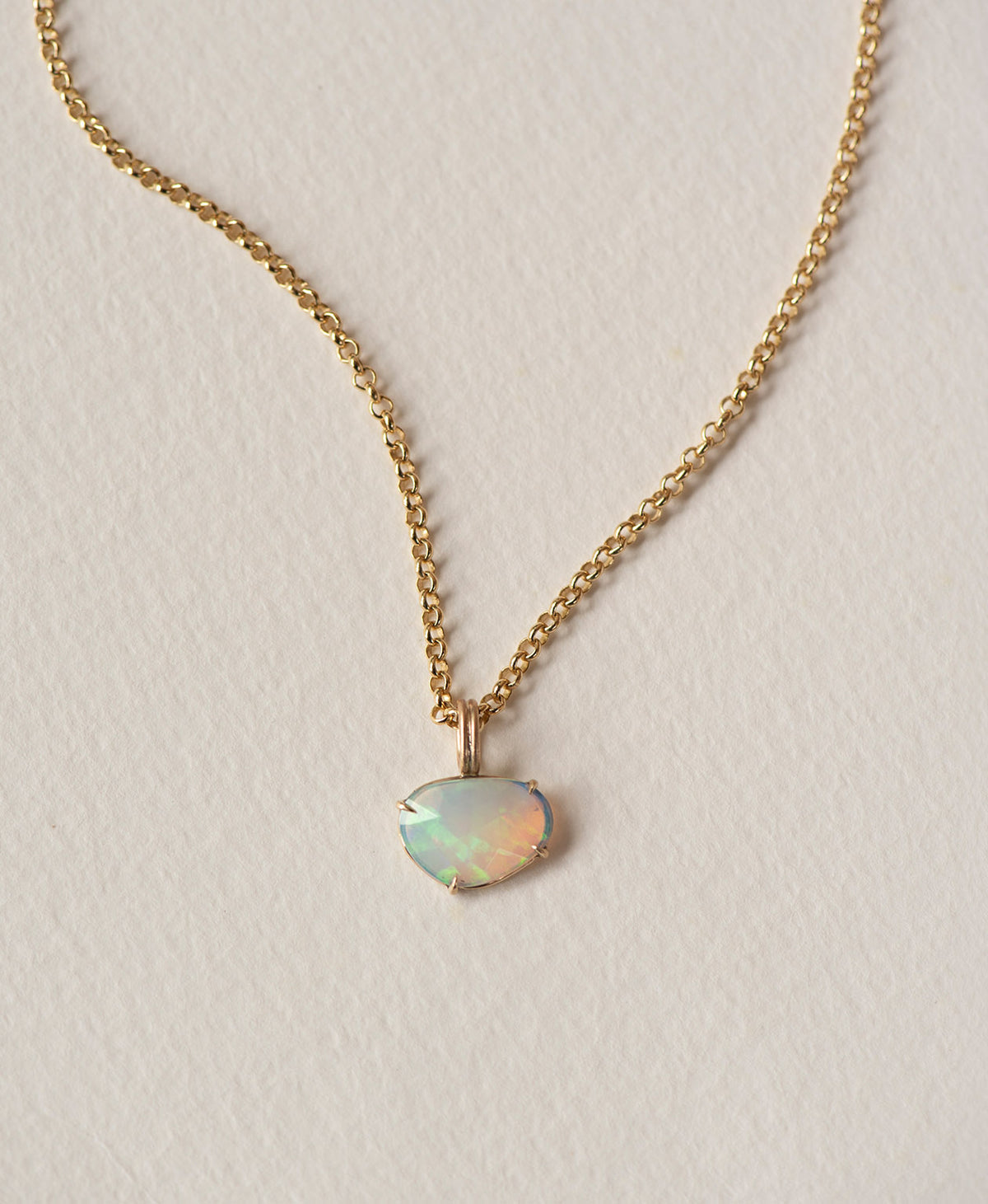 One of a Kind Charm 526 - 9k Yellow Gold, Opal