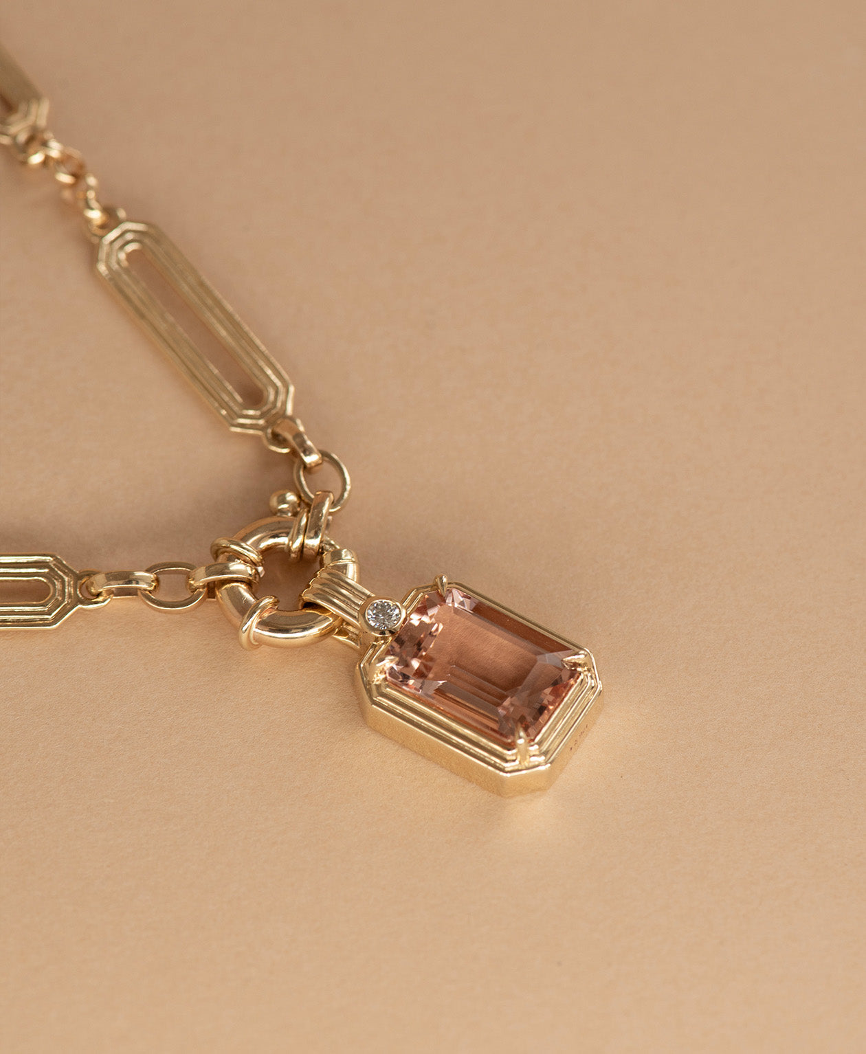 Limited Edition 201 - 9k Yellow Gold, Morganite