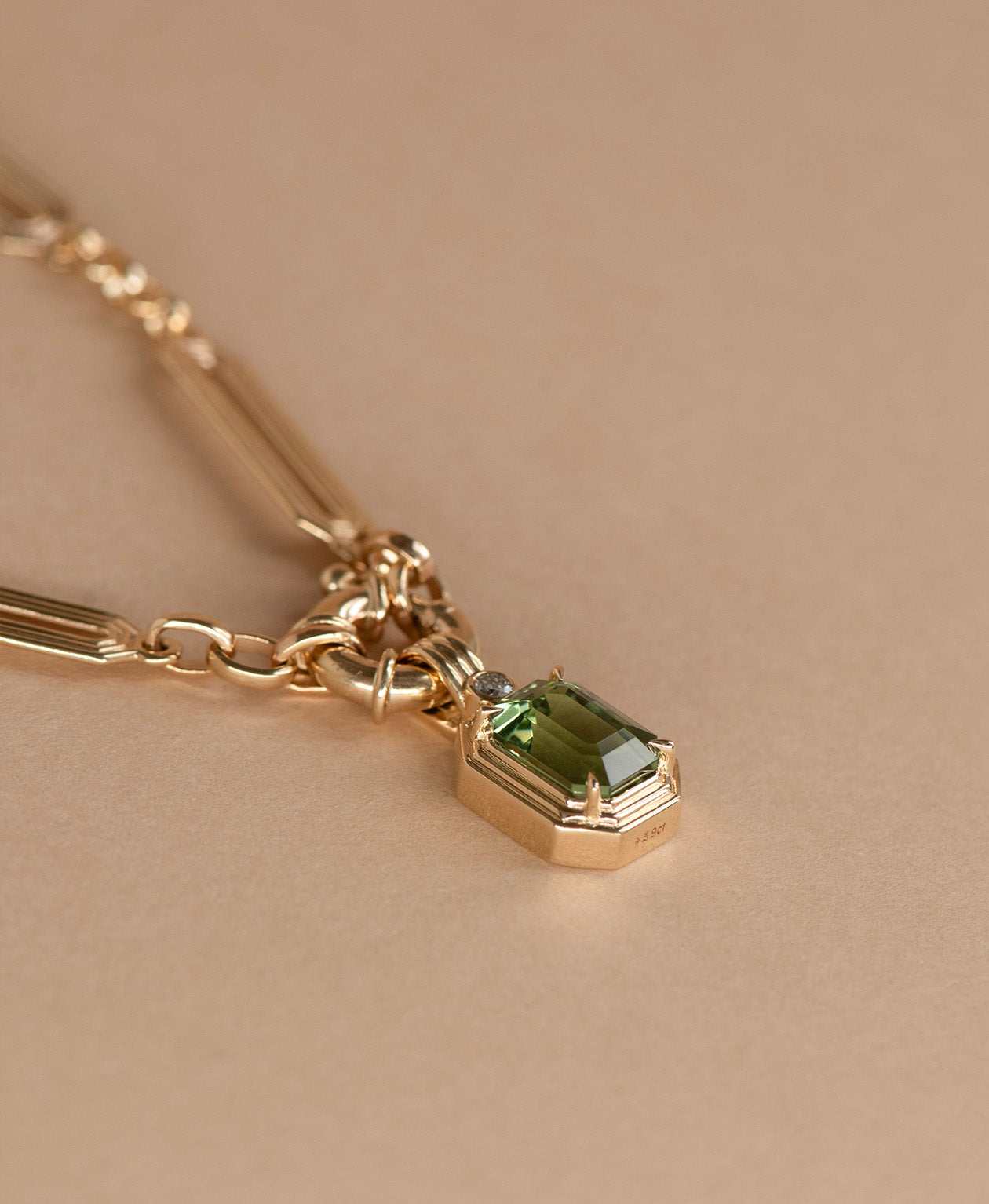 Limited Edition 202 - 9k Yellow Gold, Green Tourmaline