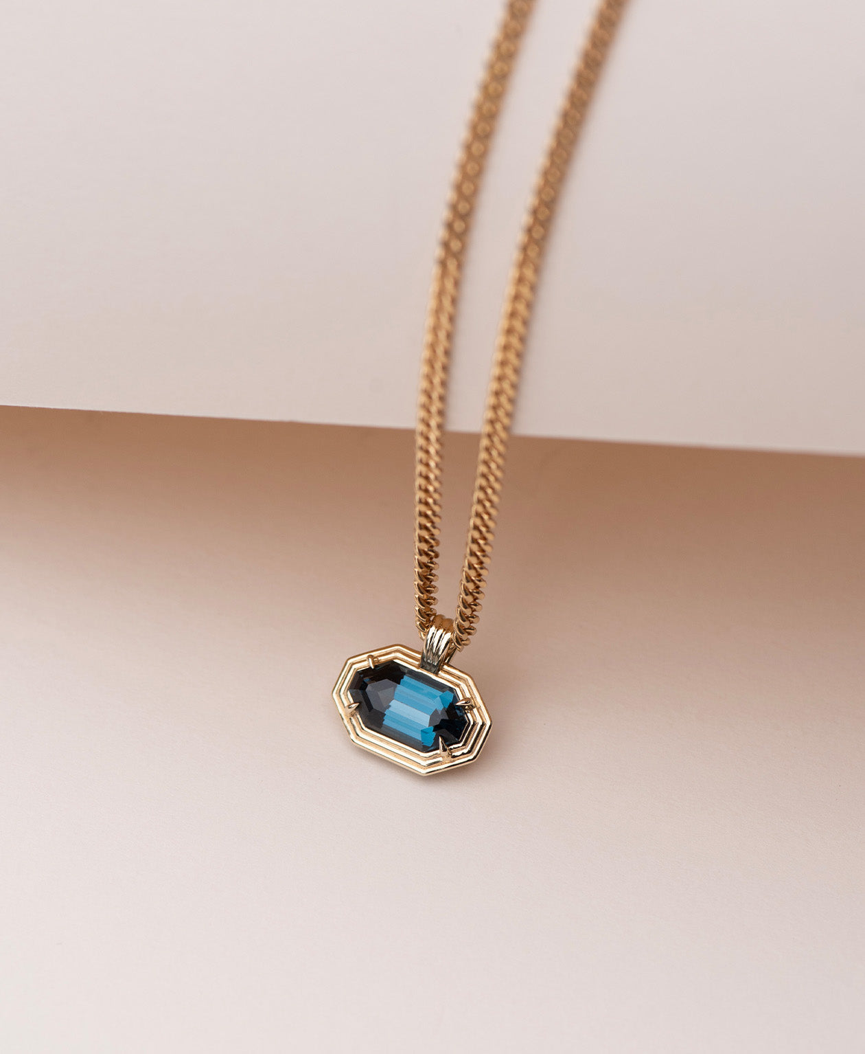 One of a Kind 482 - 9k Yellow Gold, Blue Topaz