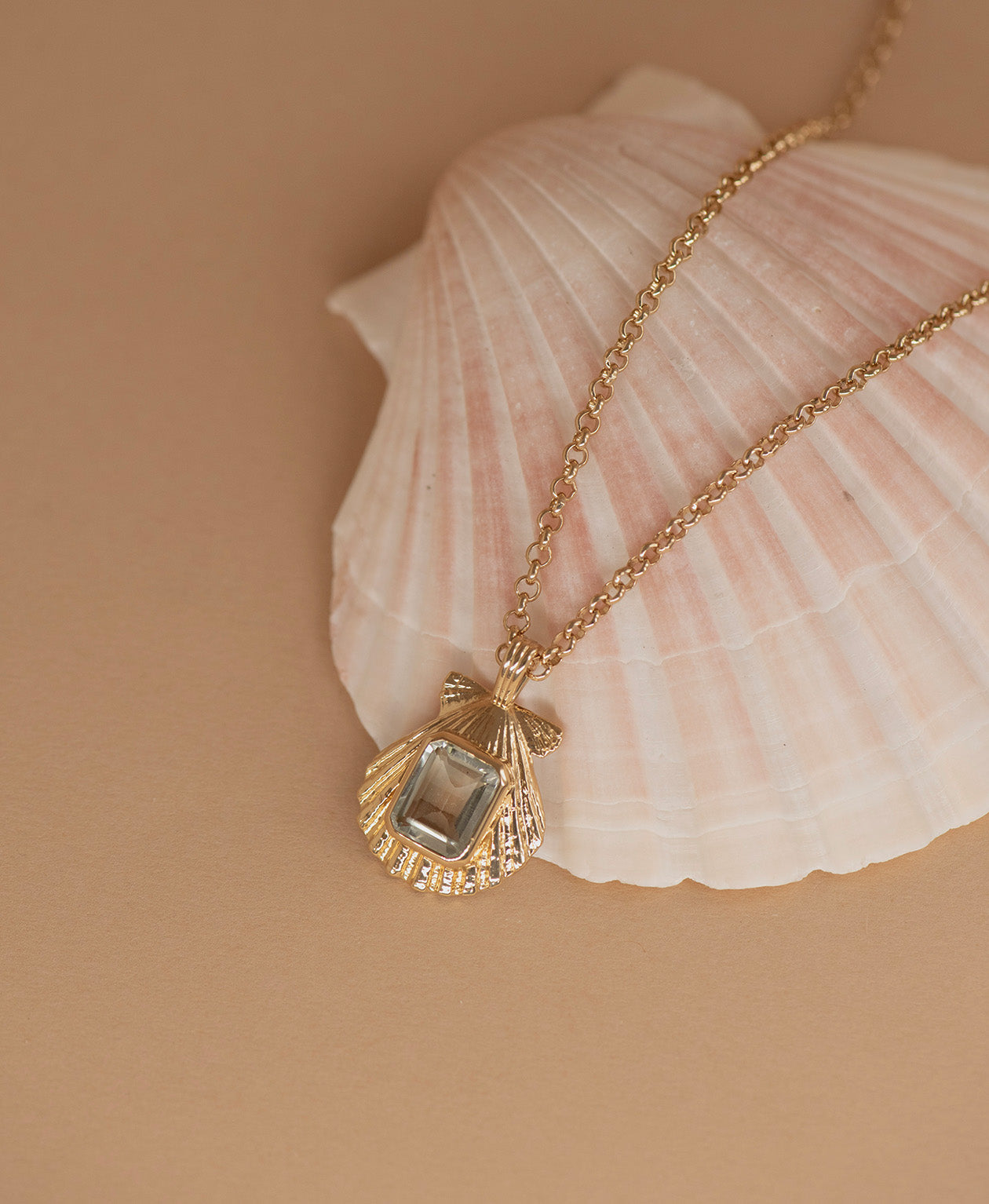 Alara Necklace - 22k Gold Vermeil, Green Amethyst