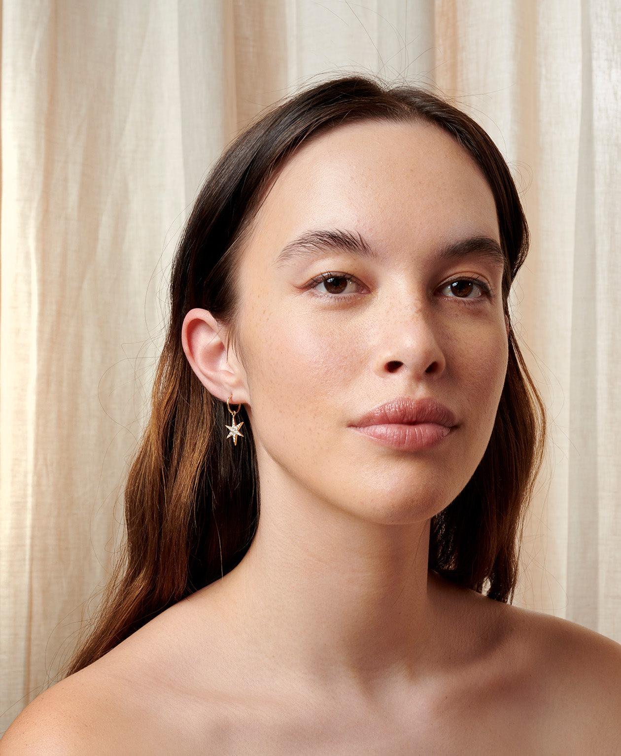 Anahata Hoops - 9k White Gold, Diamond