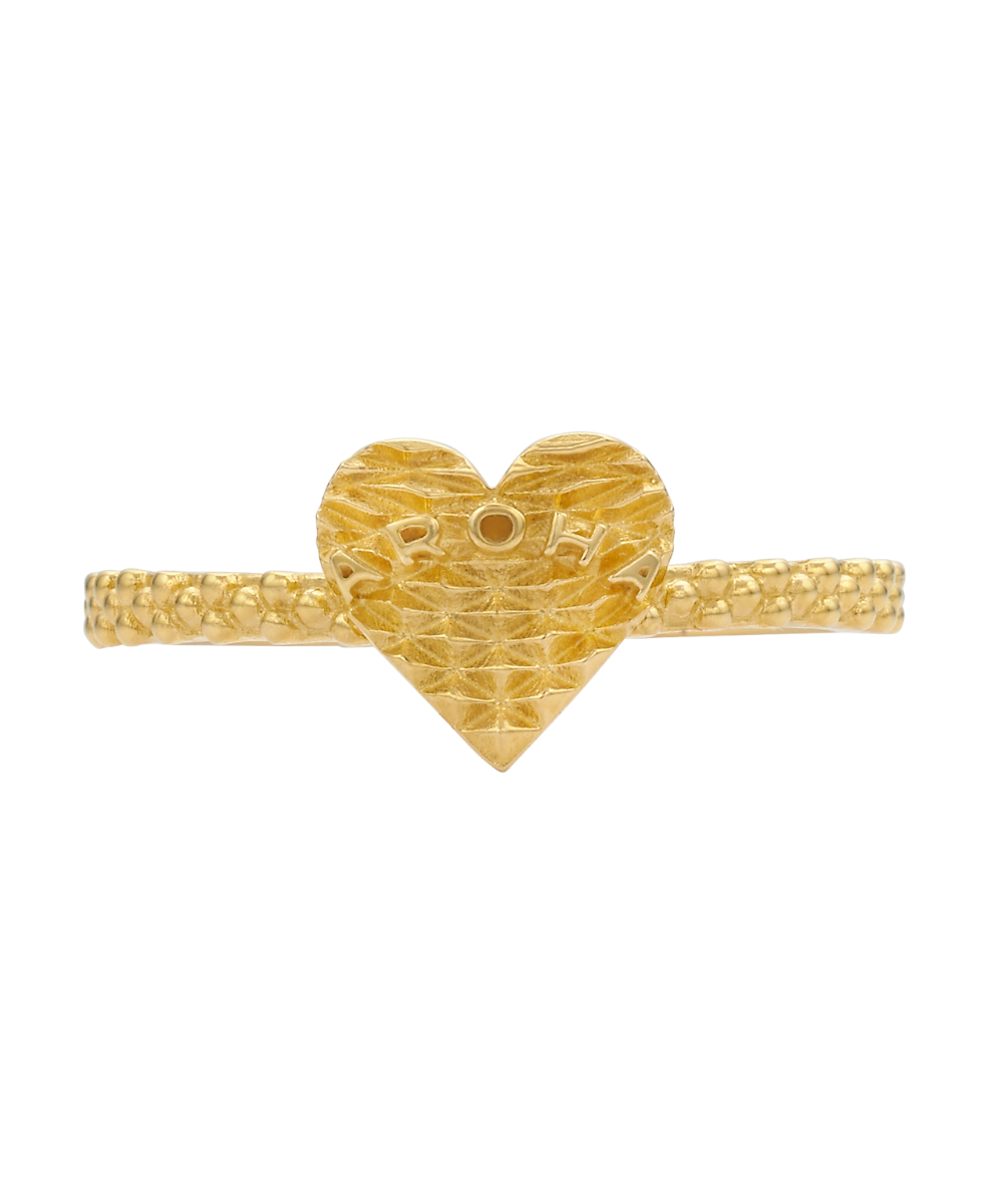 Aroha Heart Stacker - 22k Gold Vermeil
