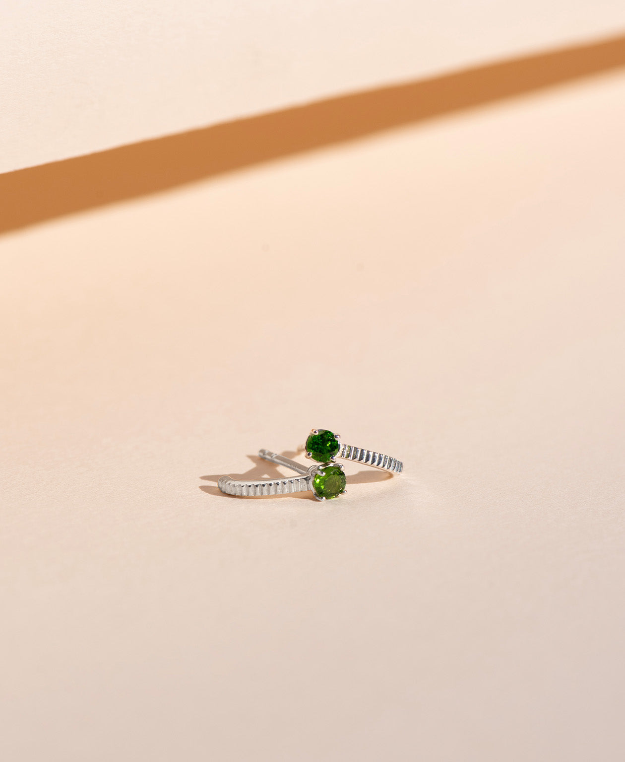 Bianca Earrings - 925 Sterling Silver, Chrome Diopside