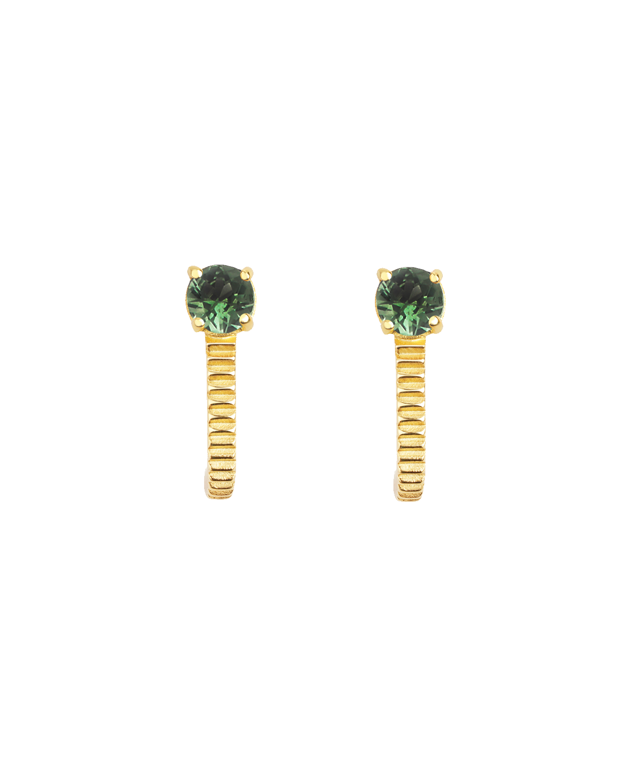 Bianca Earrings- 22k Gold Vermeil, Chrome Diopside