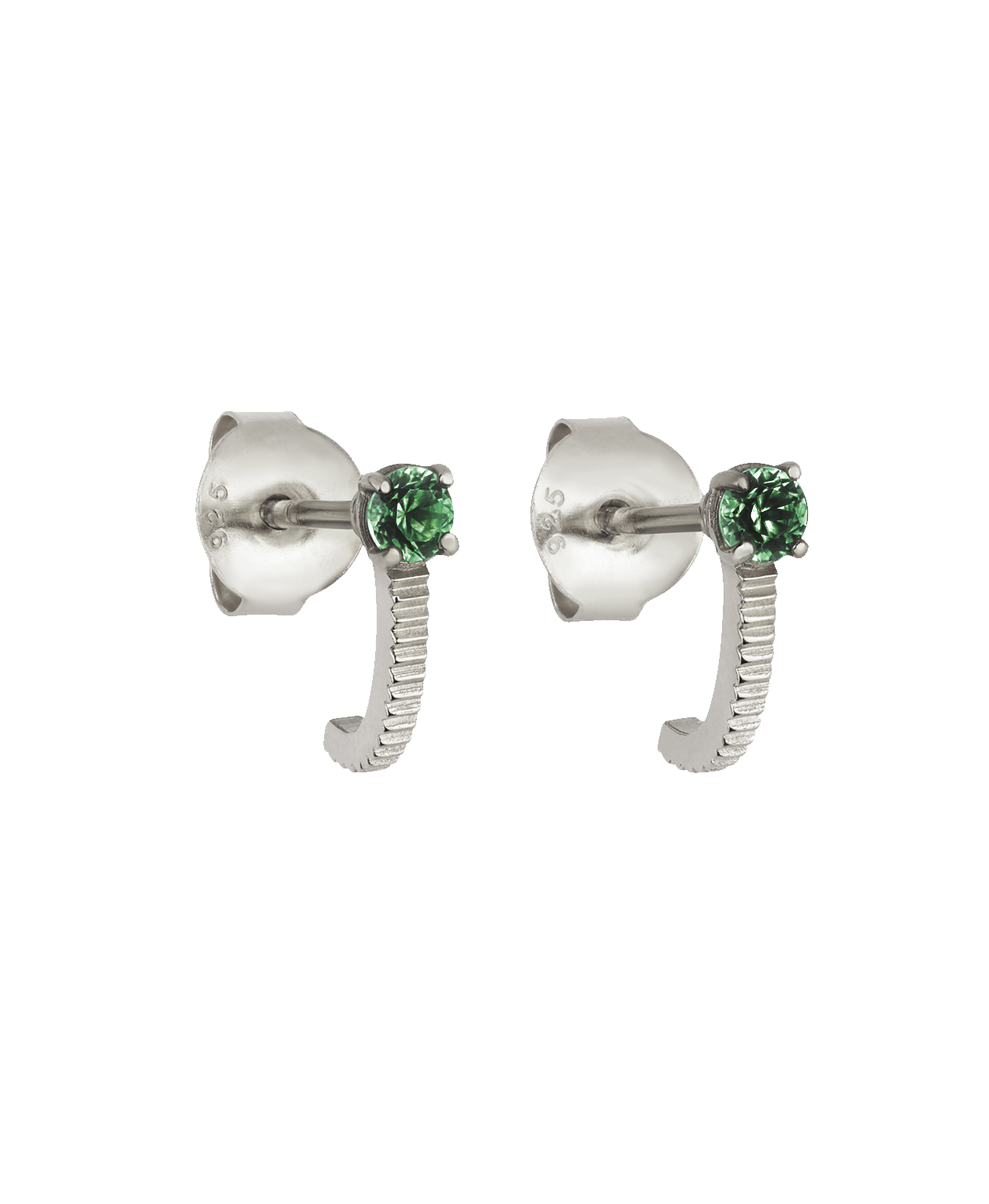 Bianca Earrings - 925 Sterling Silver, Chrome Diopside