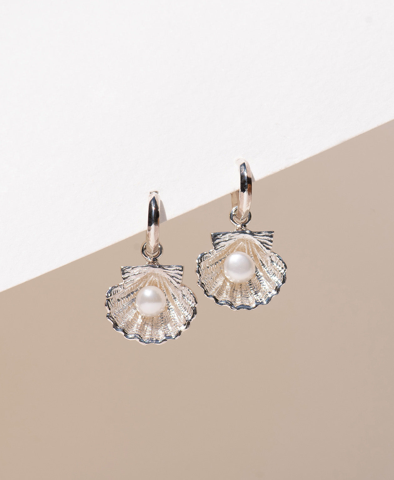 Camino Pearl Earrings - 925 Sterling Silver, Pearl
