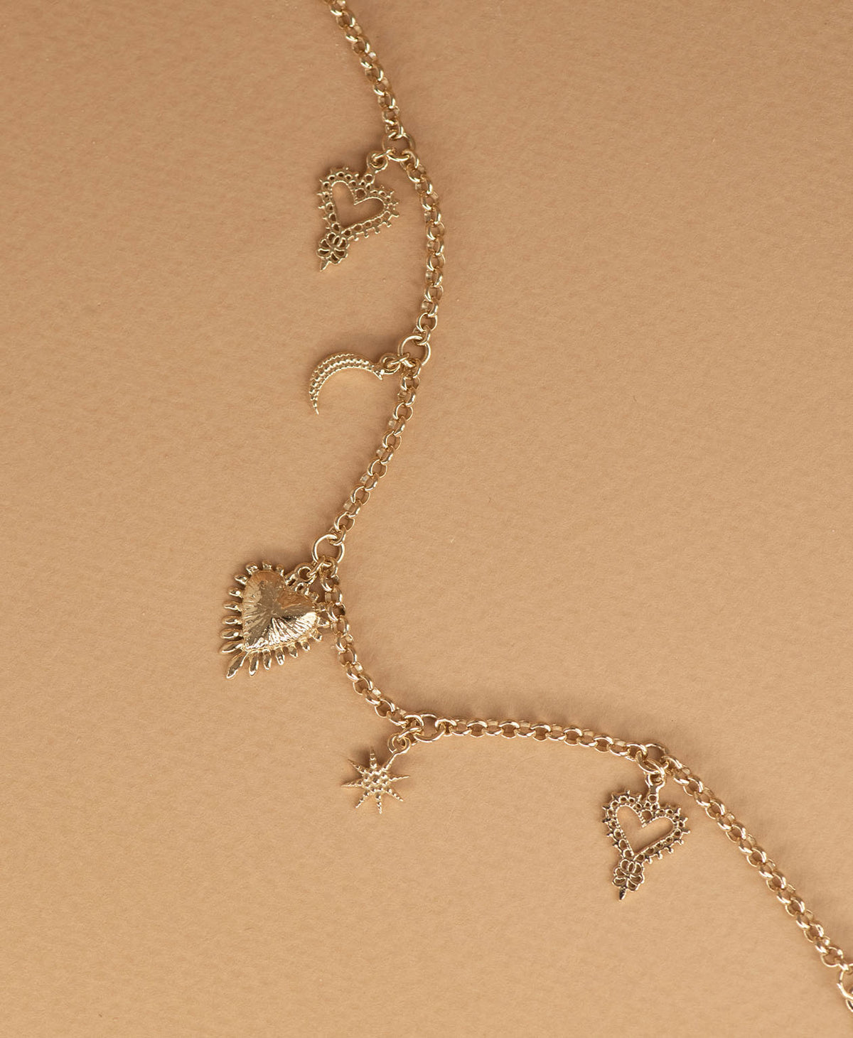 Mini Gypsy Heart Earrings and Charmed Bracelet Gift Set - 22k Gold Vermeil