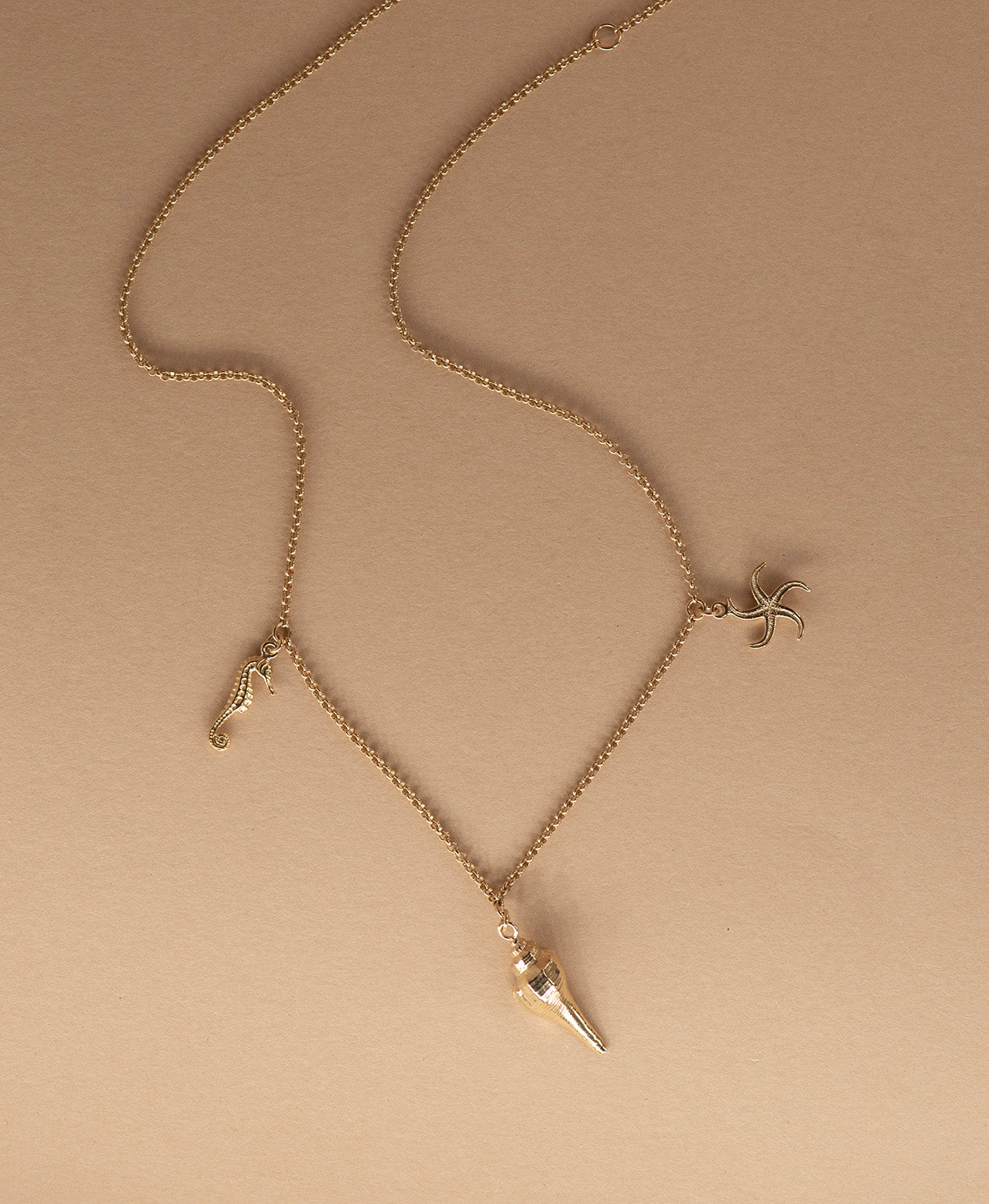 Charmed by the Sea Necklace - 22k Gold Vermeil