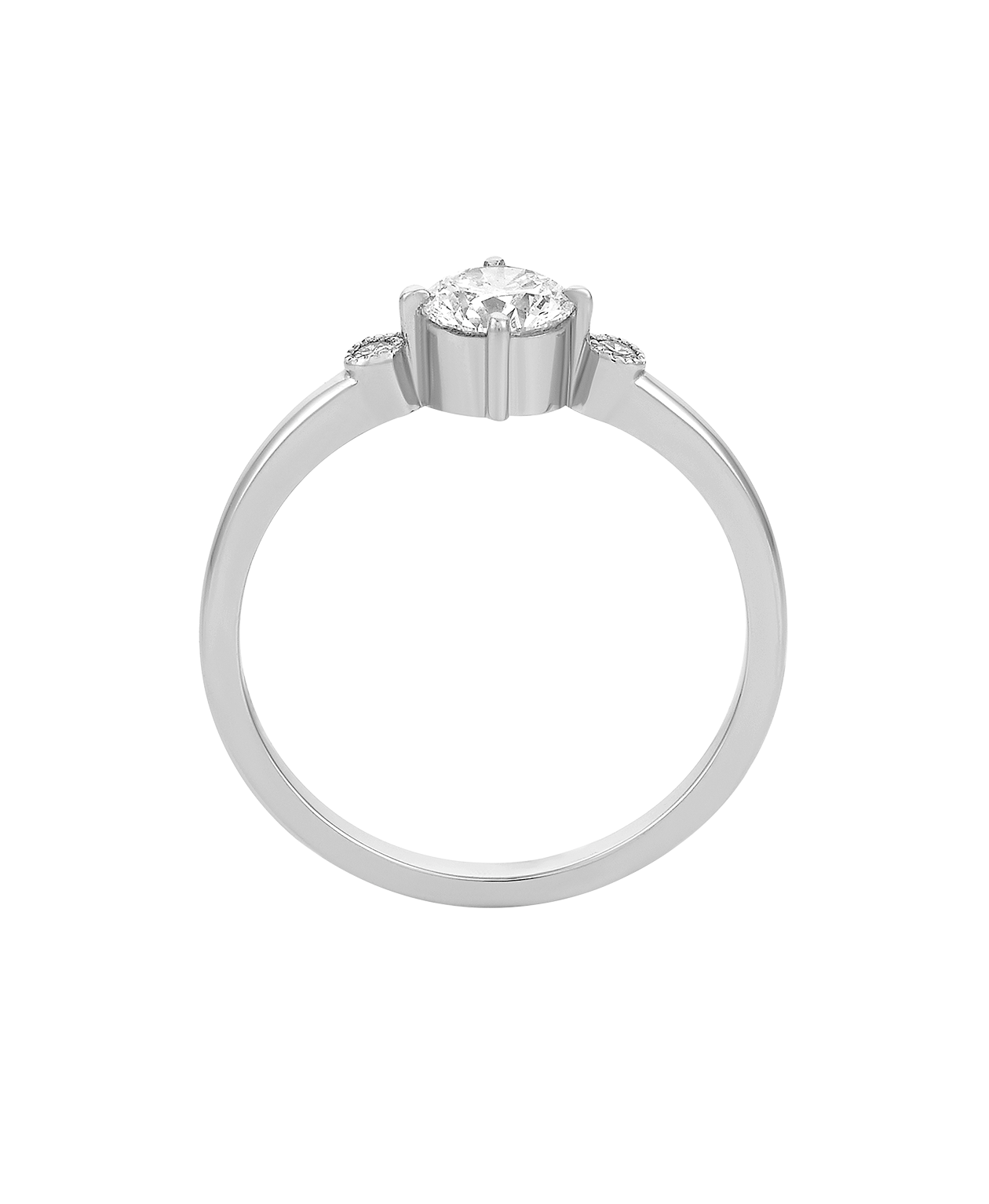 Claridad Engagement Ring - Platinum, Round Brilliant Cut Diamond 0.50 carat