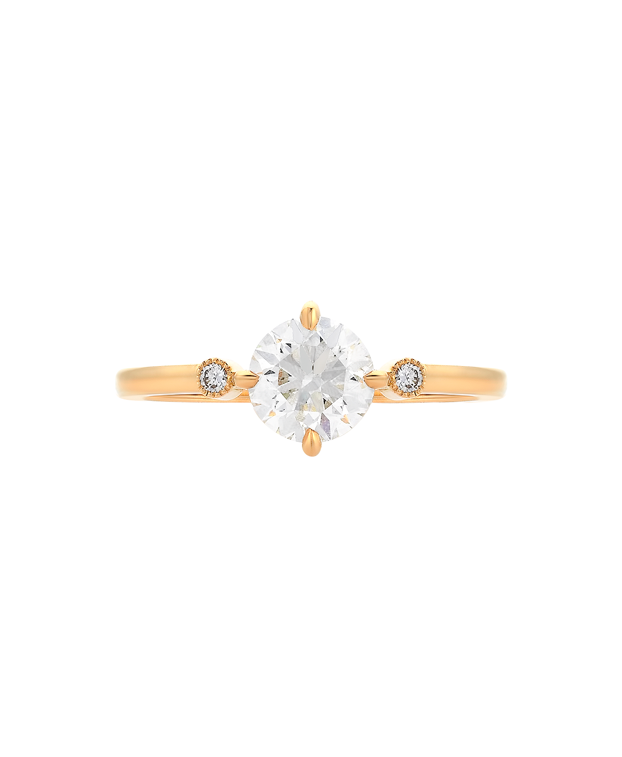 Claridad Engagement Ring - 18k Yellow Gold, Round Brilliant Cut Diamond 1 carat