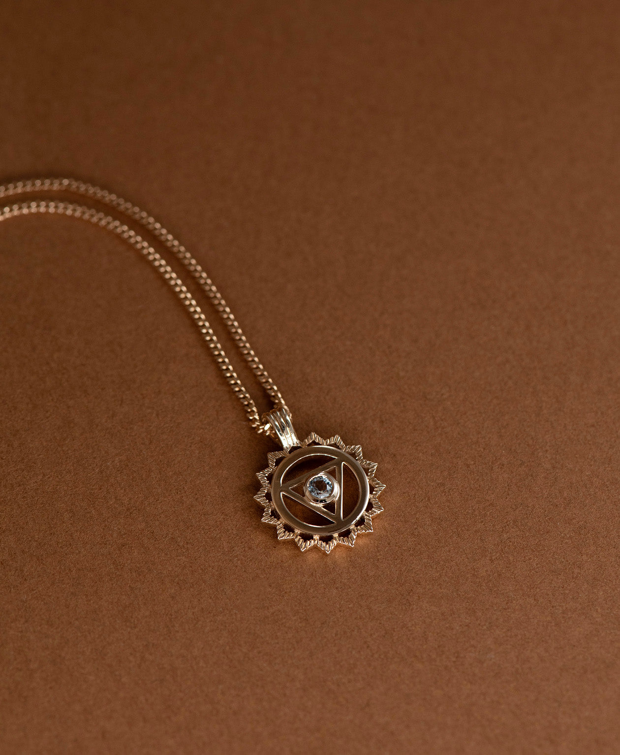 Communication Chakra Necklace - 9k Yellow Gold