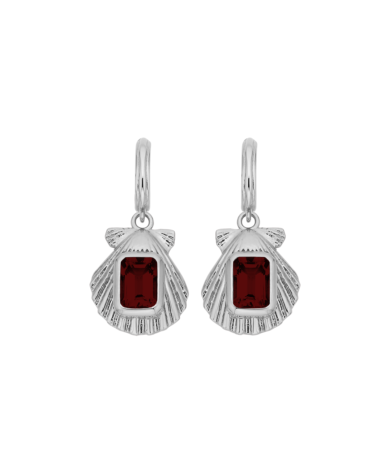Cordelia Earrings - 925 Sterling Silver, Rhodolite Garnet