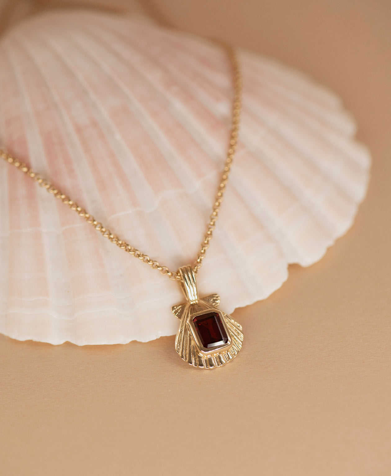 Cordelia Necklace - 22k Gold Vermeil, Rhodolite Garnet