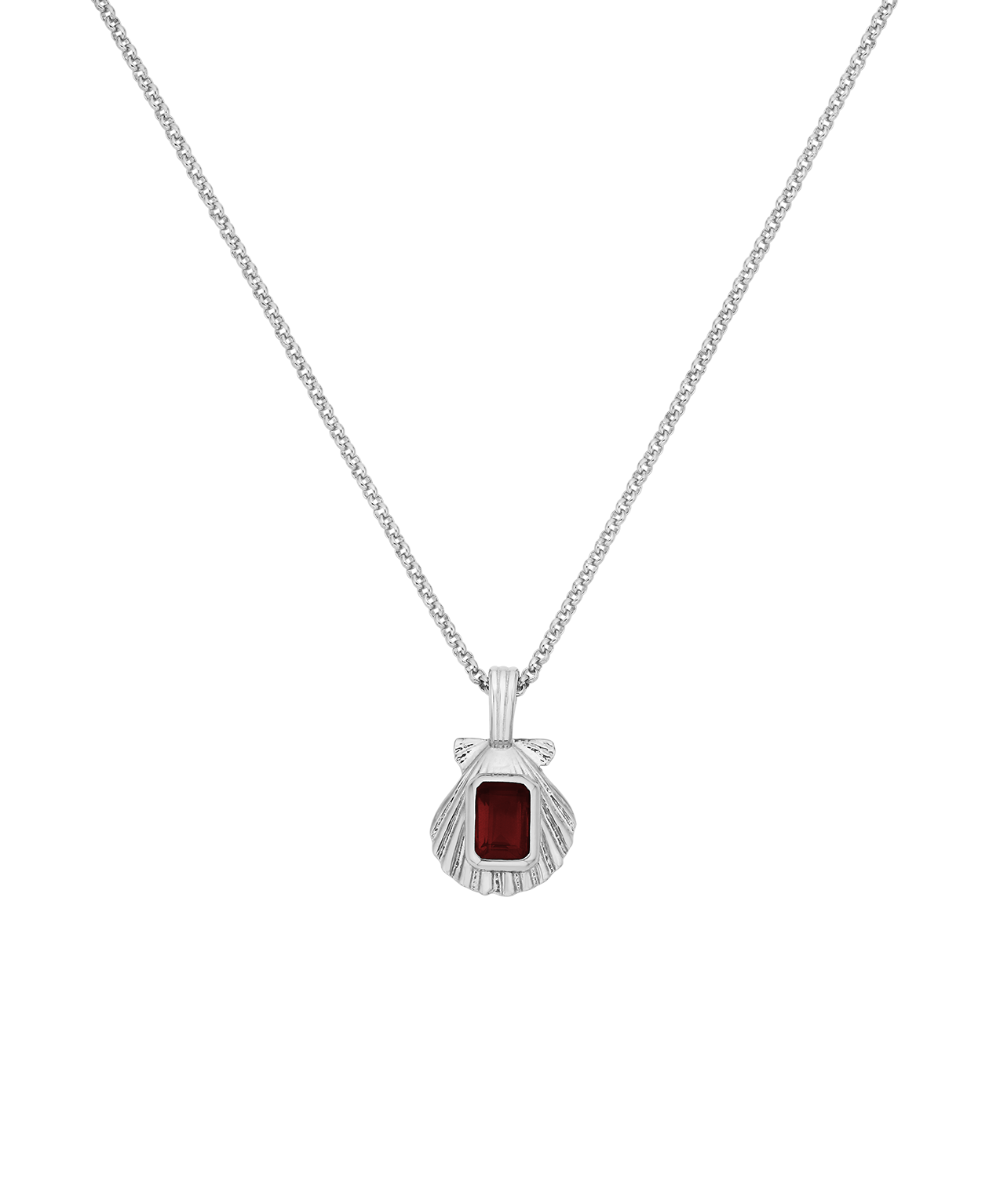 Cordelia Necklace - 925 Sterling Silver, Rhodolite Garnet
