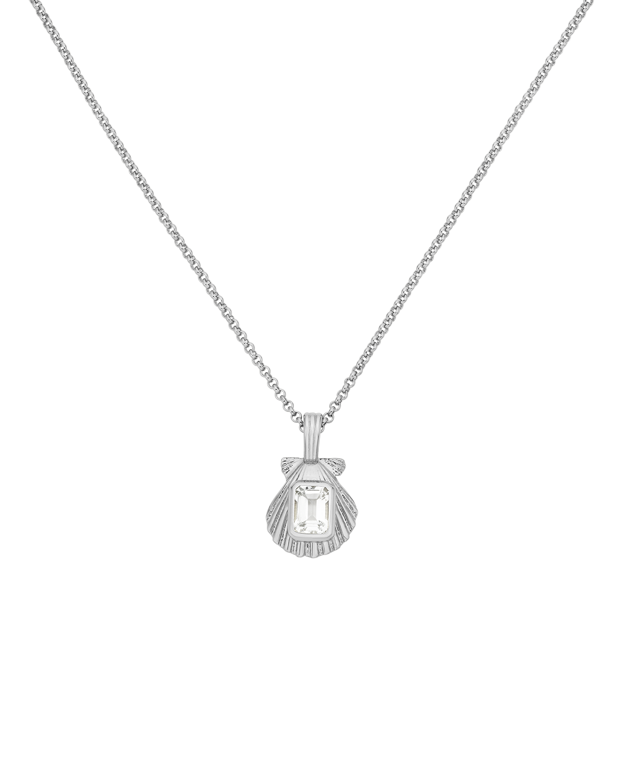 Cordelia Necklace - 925 Sterling Silver, White Topaz