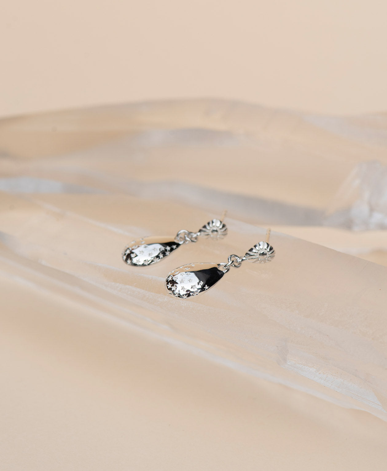 Cosmic Drop Earrings - 925 Sterling Silver