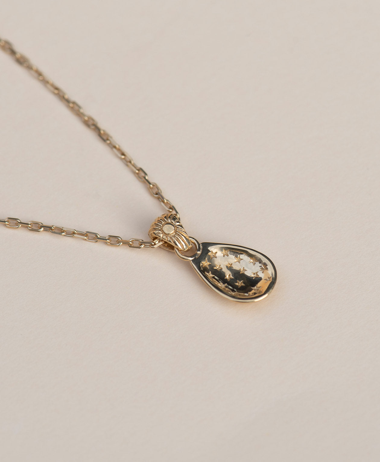 Cosmic Drop Necklace - 22k Gold Vermeil