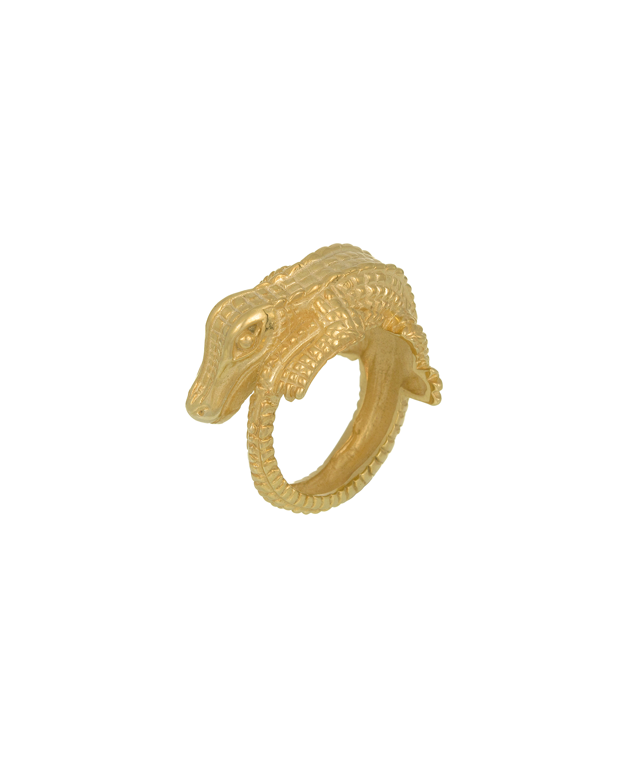 Crocodile Ring - 22k Gold Vermeil