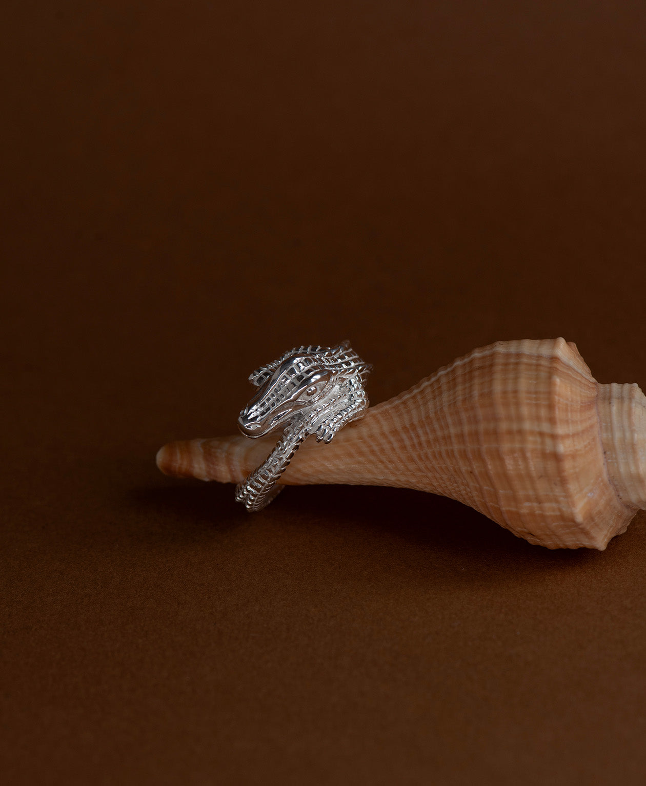 Crocodile Ring - 925 Sterling Silver