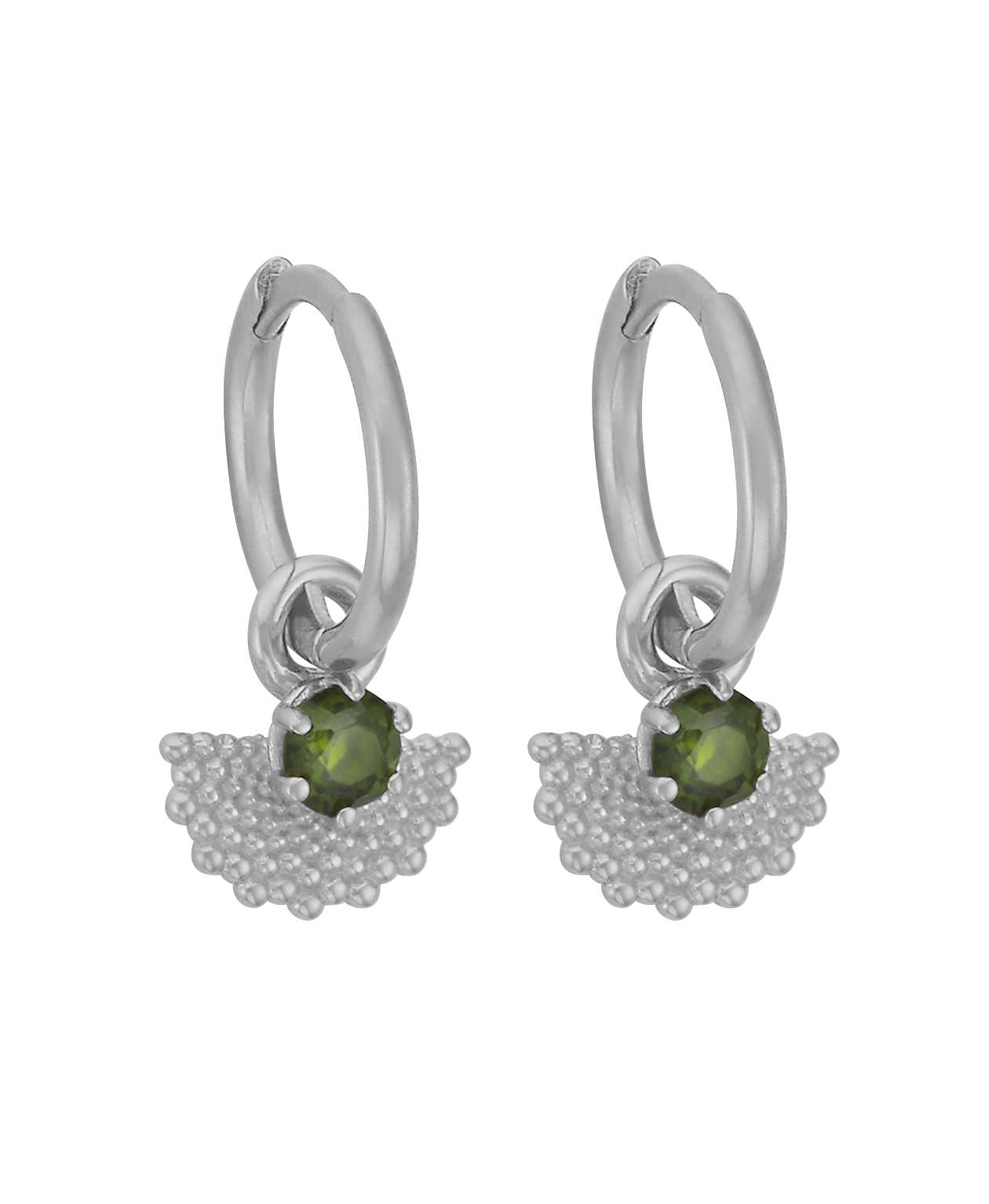 Eos Earrings - 925 Sterling Silver, Chrome Diopside