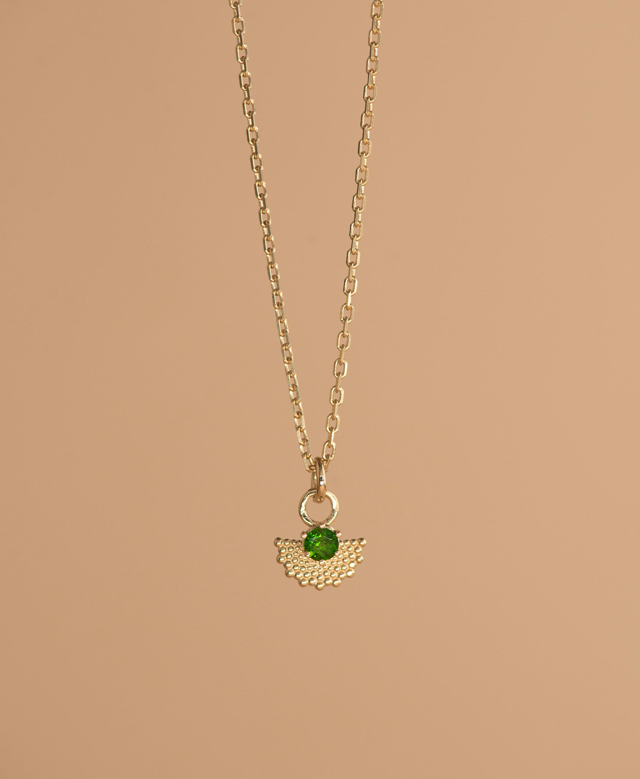Eos Necklace - 22k Gold Vermeil, Chrome Diopside