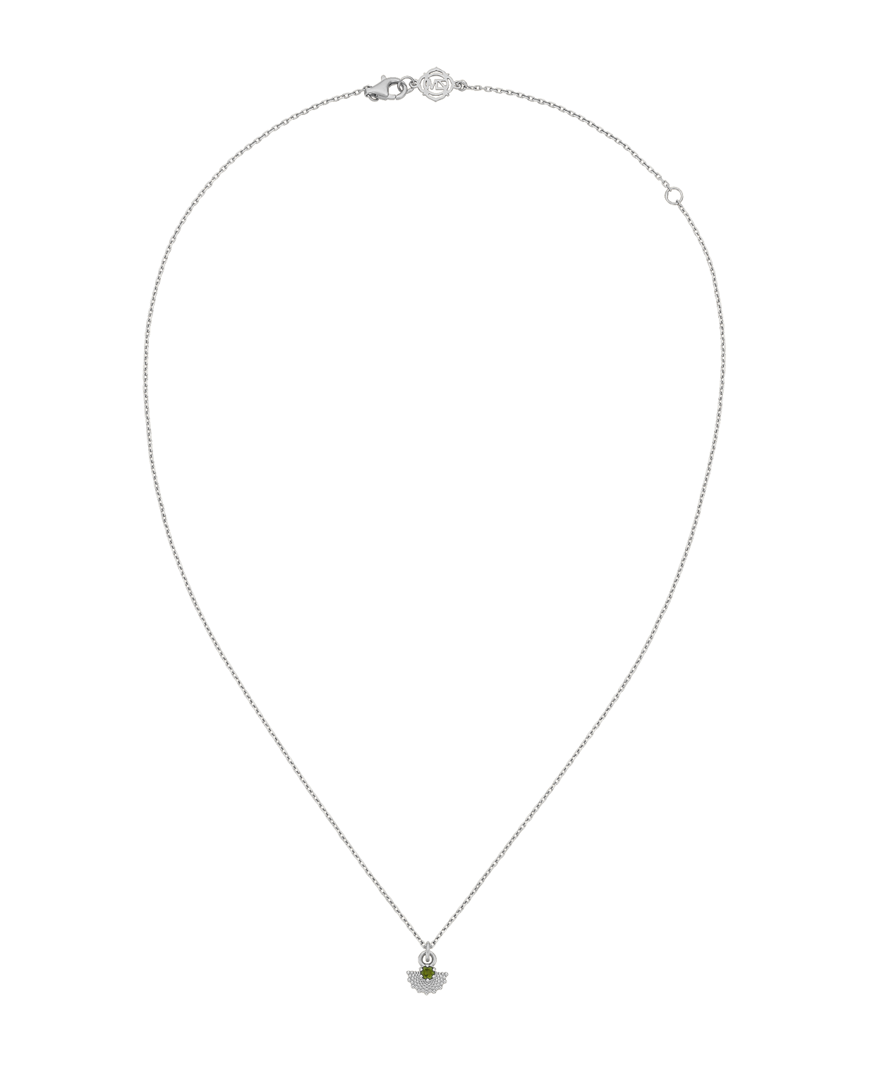 Eos Necklace - 925 Sterling Silver, Chrome Diopside