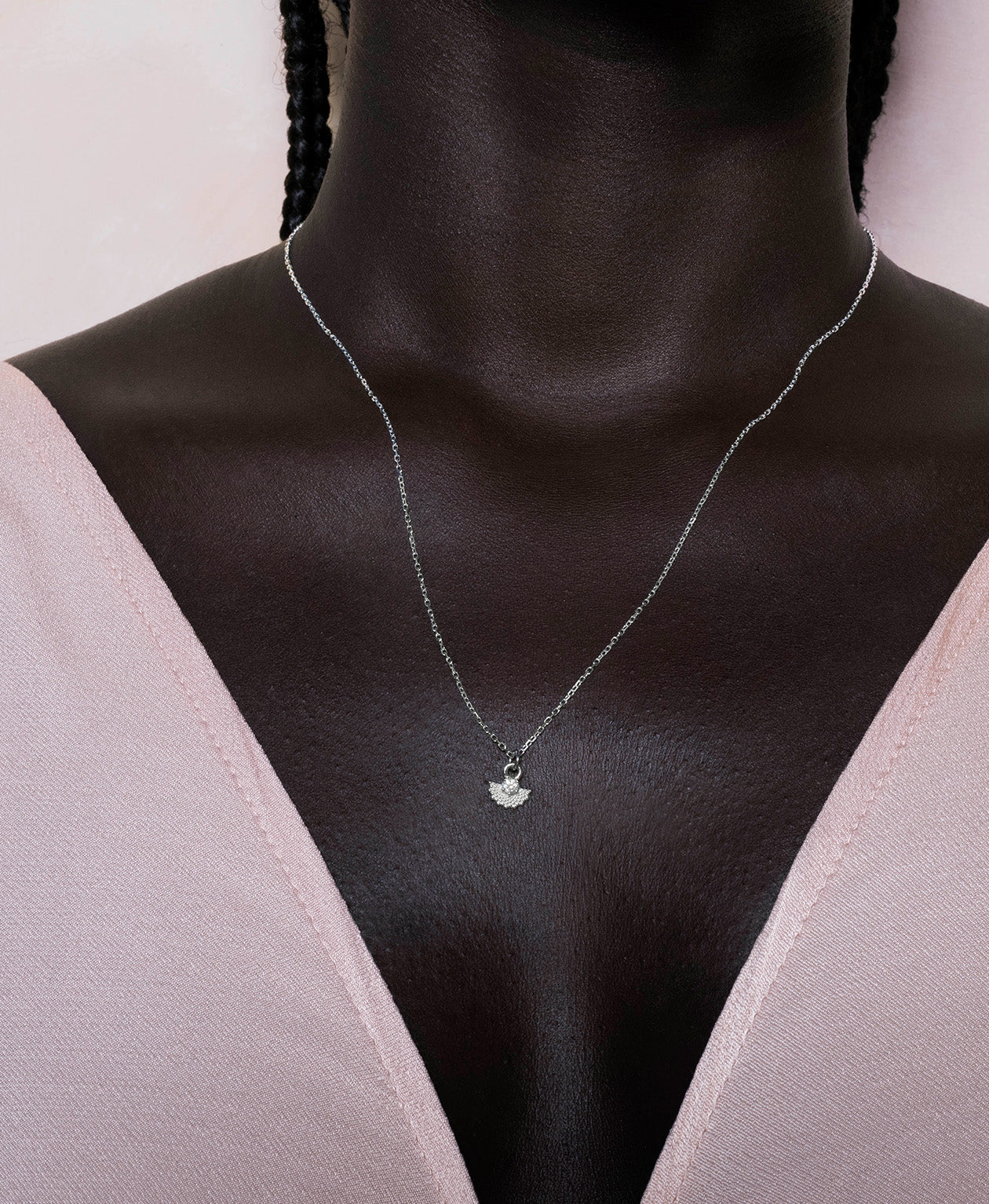 Eos Necklace - 925 Sterling Silver, White Zircon