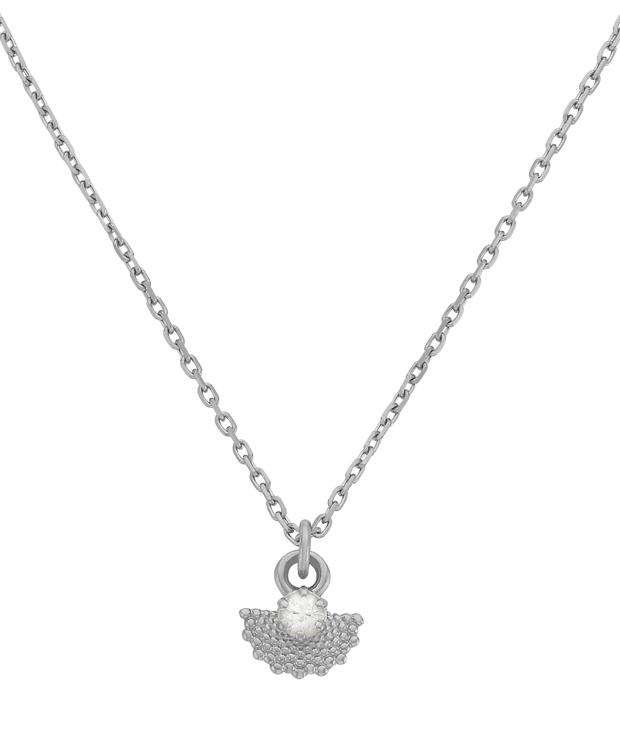 Eos Necklace - 925 Sterling Silver, White Zircon