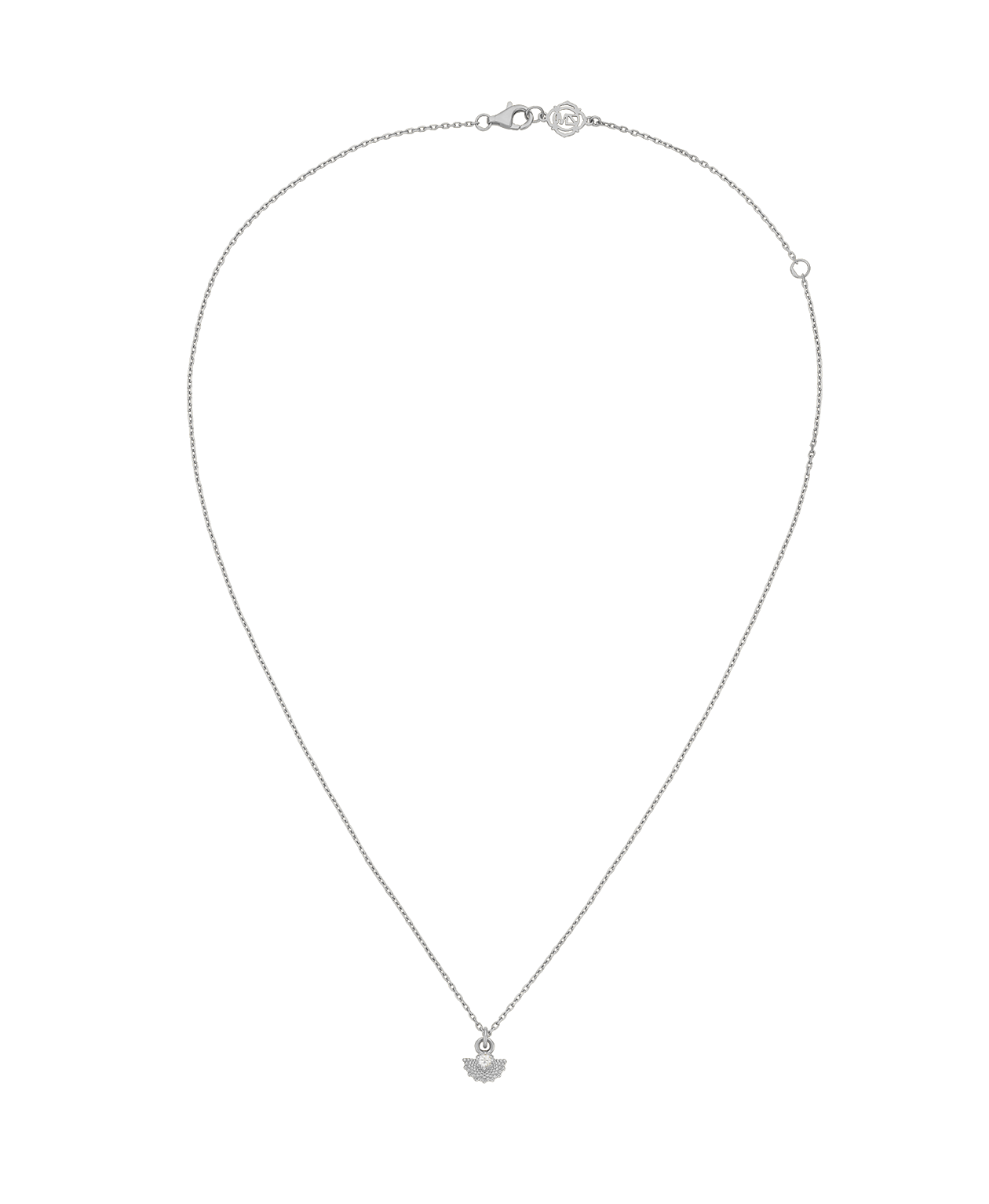 Eos Necklace - 925 Sterling Silver, White Zircon