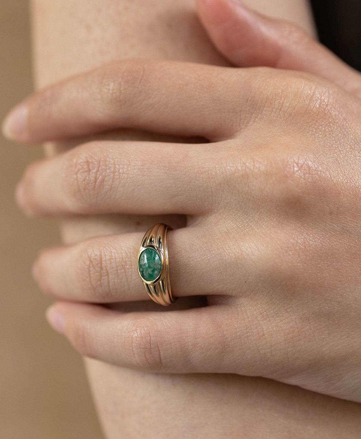 Esmeralda Ring - 22k Gold Vermeil, Emerald