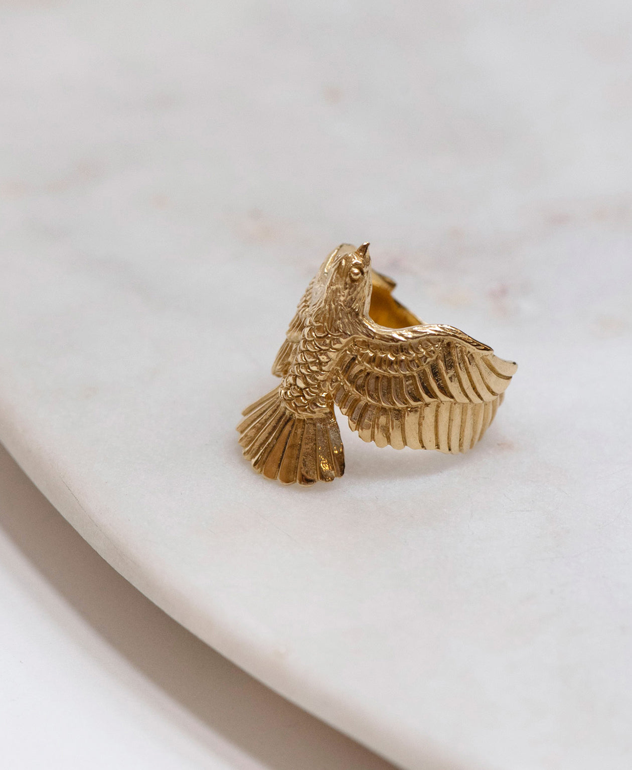 Falcon Ring 22k Gold Plate Zoë Morgan NZ