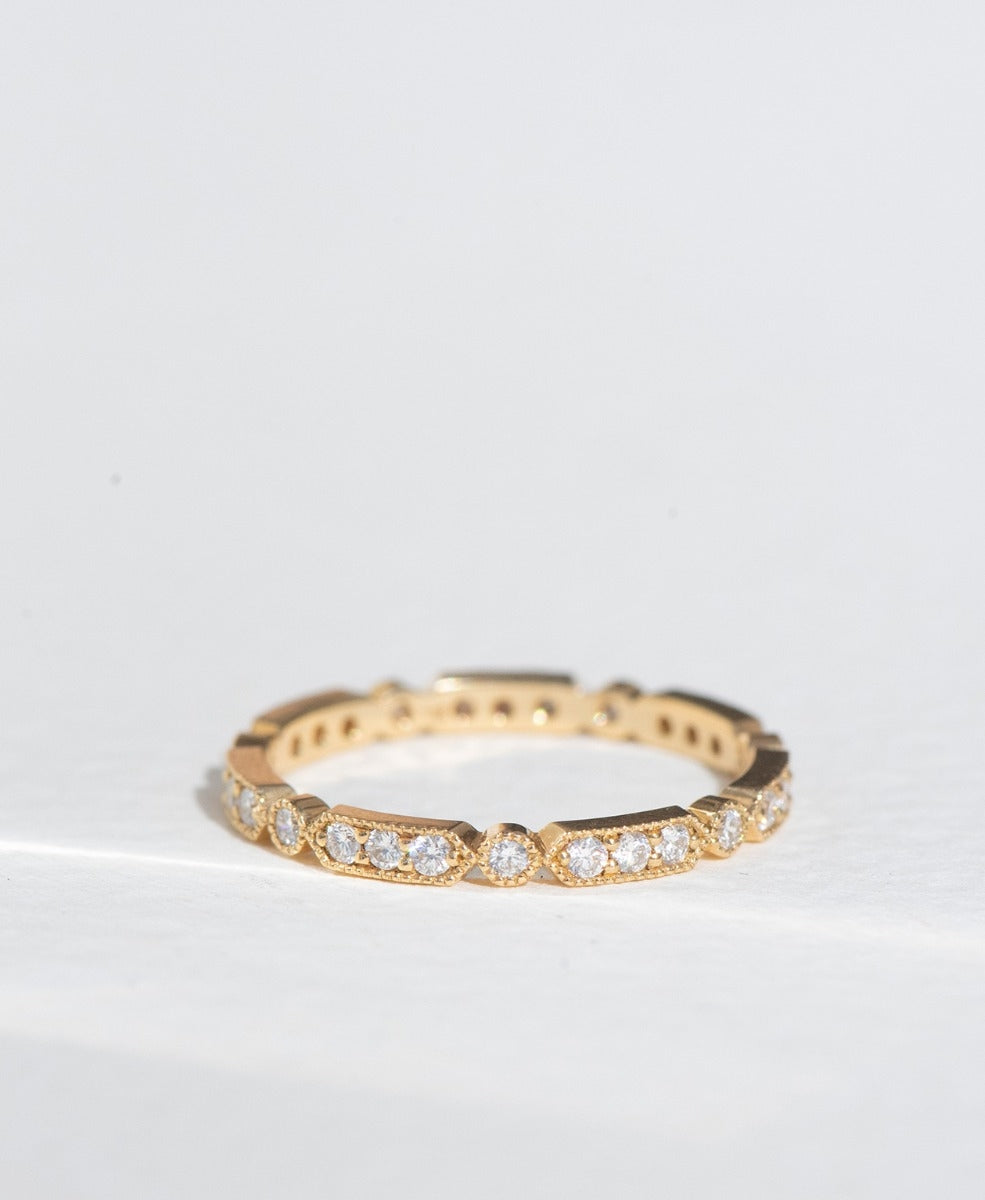Family Band 1mm - 18k Yellow Gold, Diamond