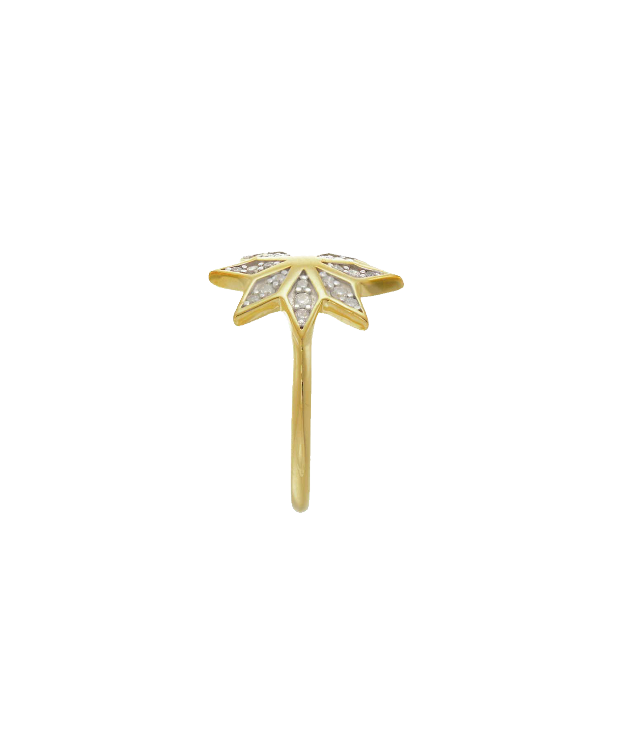 Lakshmi Ring - 9k Yellow Gold, Diamond