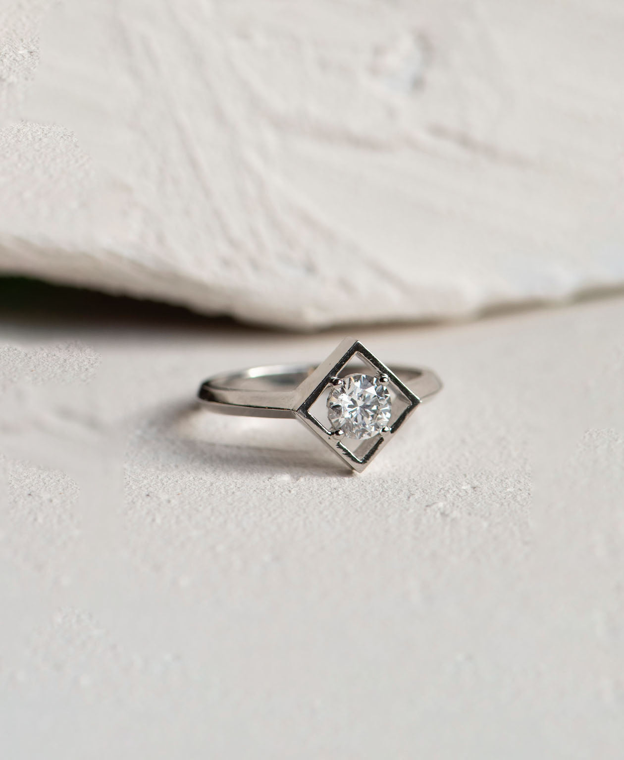 Freya Engagement Ring - Platinum, Round Brilliant Cut Diamond 0.51 carat