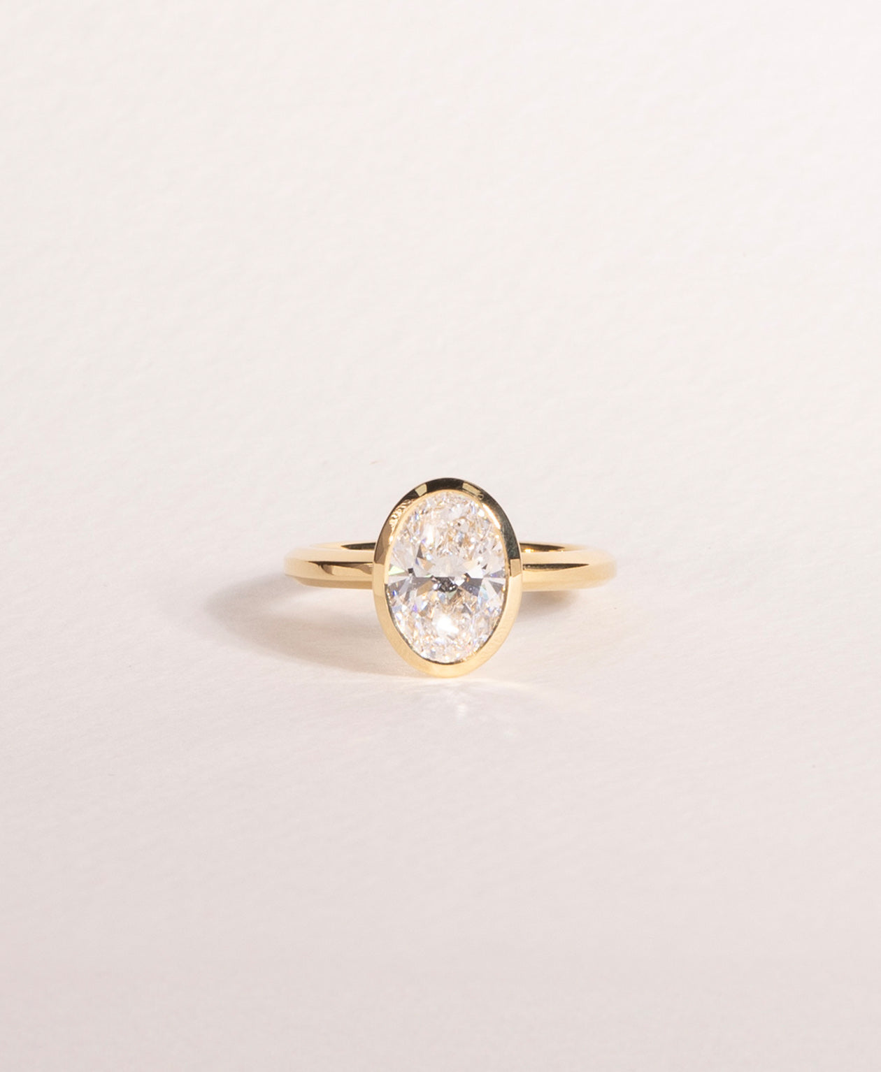 Frida Engagement Ring - 18k Yellow Gold, Oval Brilliant Cut Lab Grown Diamond 2.17 carat