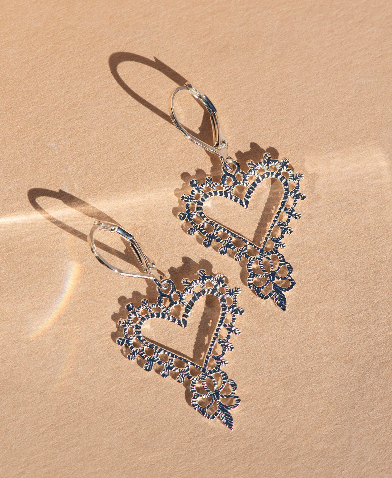 Gypsy Heart Earrings - 925 Sterling Silver