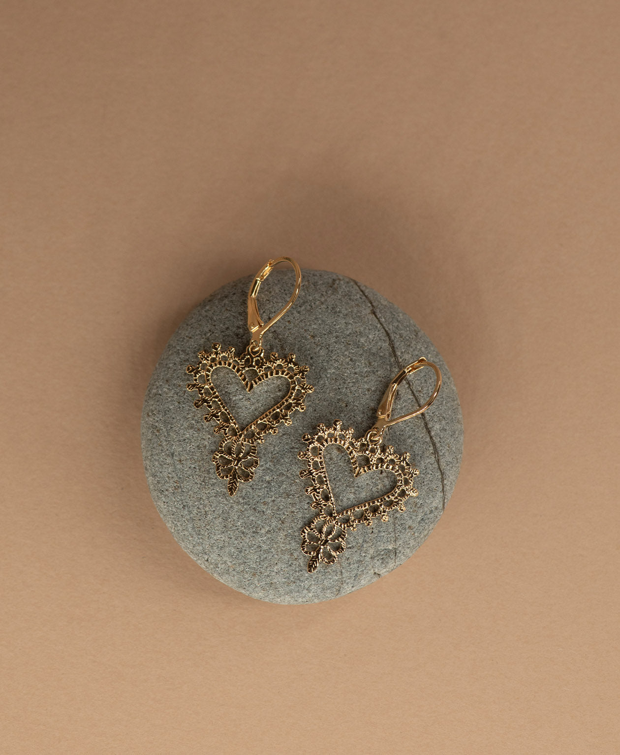 Gypsy Heart Earrings - 22k Gold Vermeil