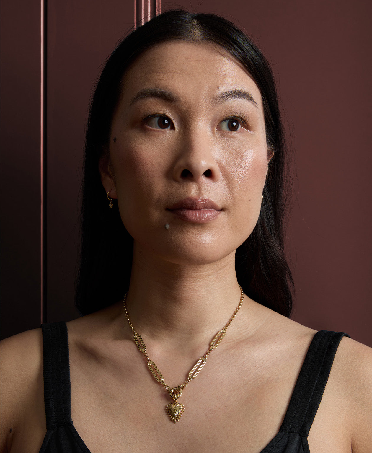 Heart Rays Charm - 22k Gold Vermeil