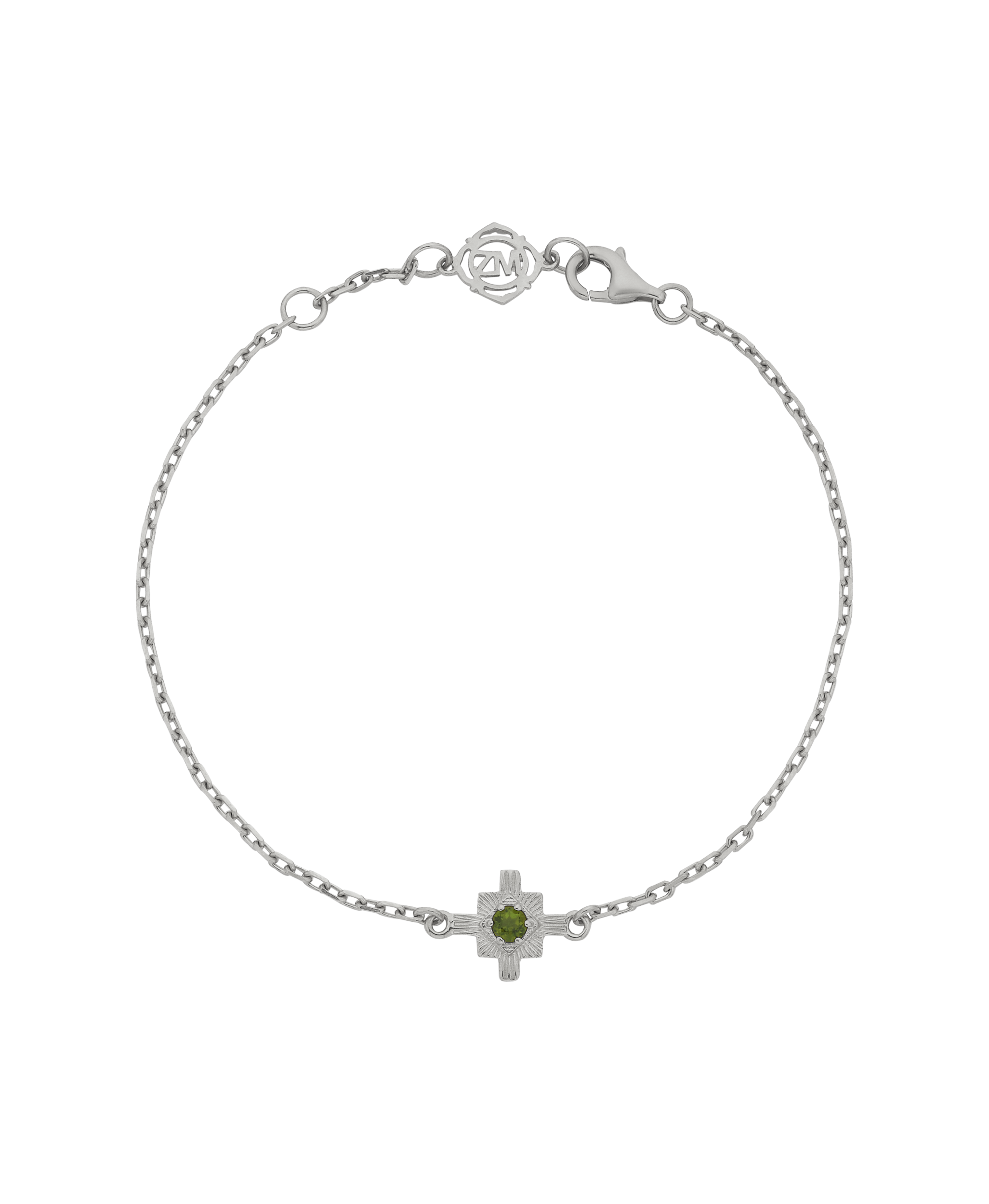 Inka Bracelet - 925 Sterling Silver, Chrome Diopside