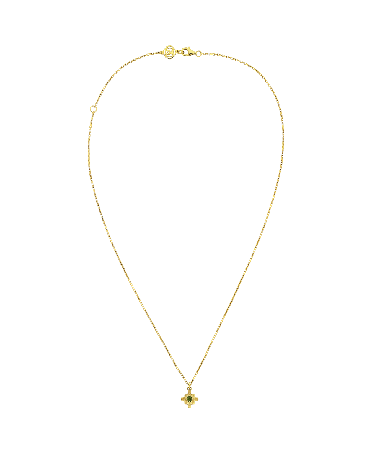 Inka Necklace - 22k Gold Vermeil, Chrome Diopside