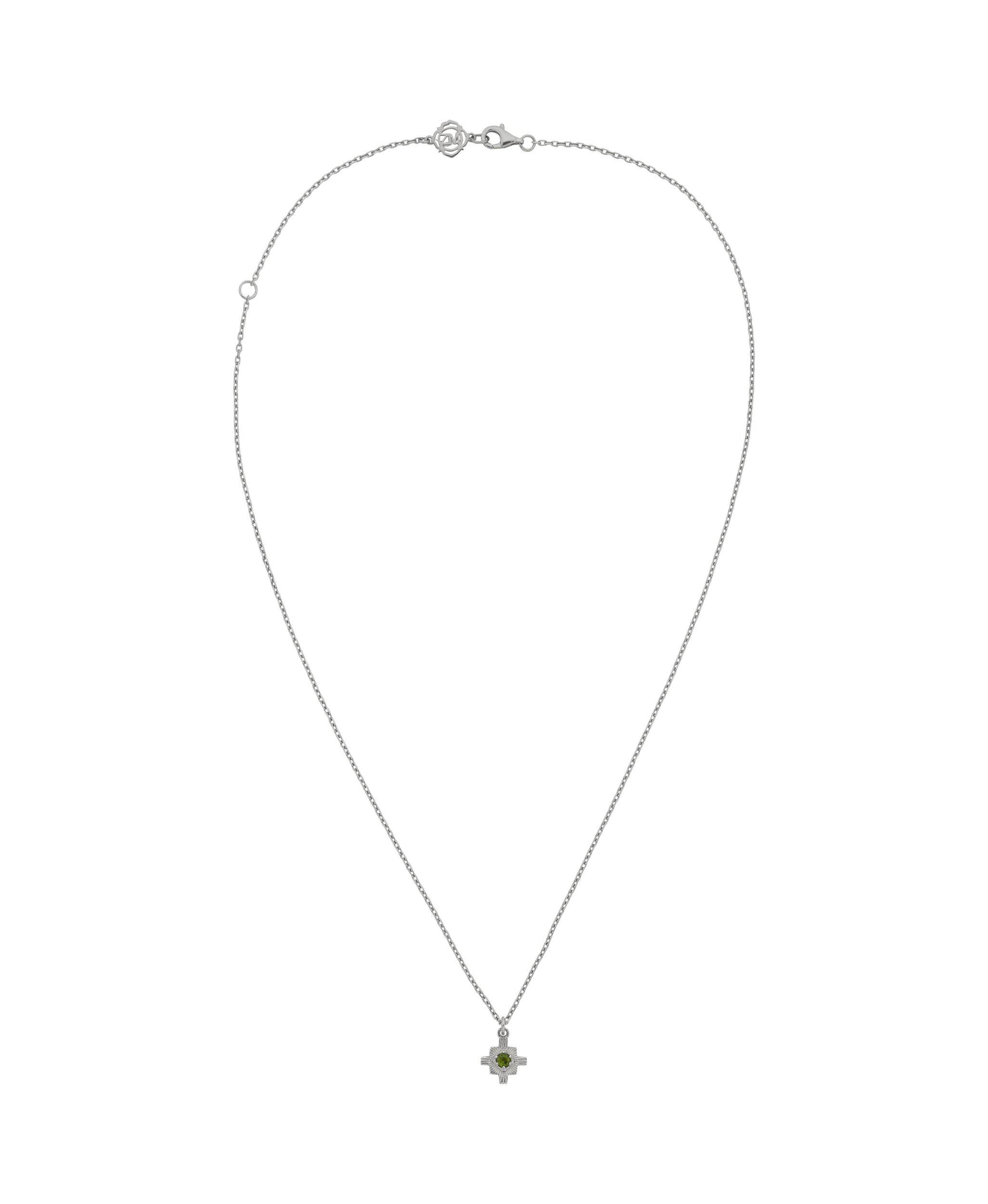 Inka Necklace - 925 Sterling Silver, Chrome Diopside