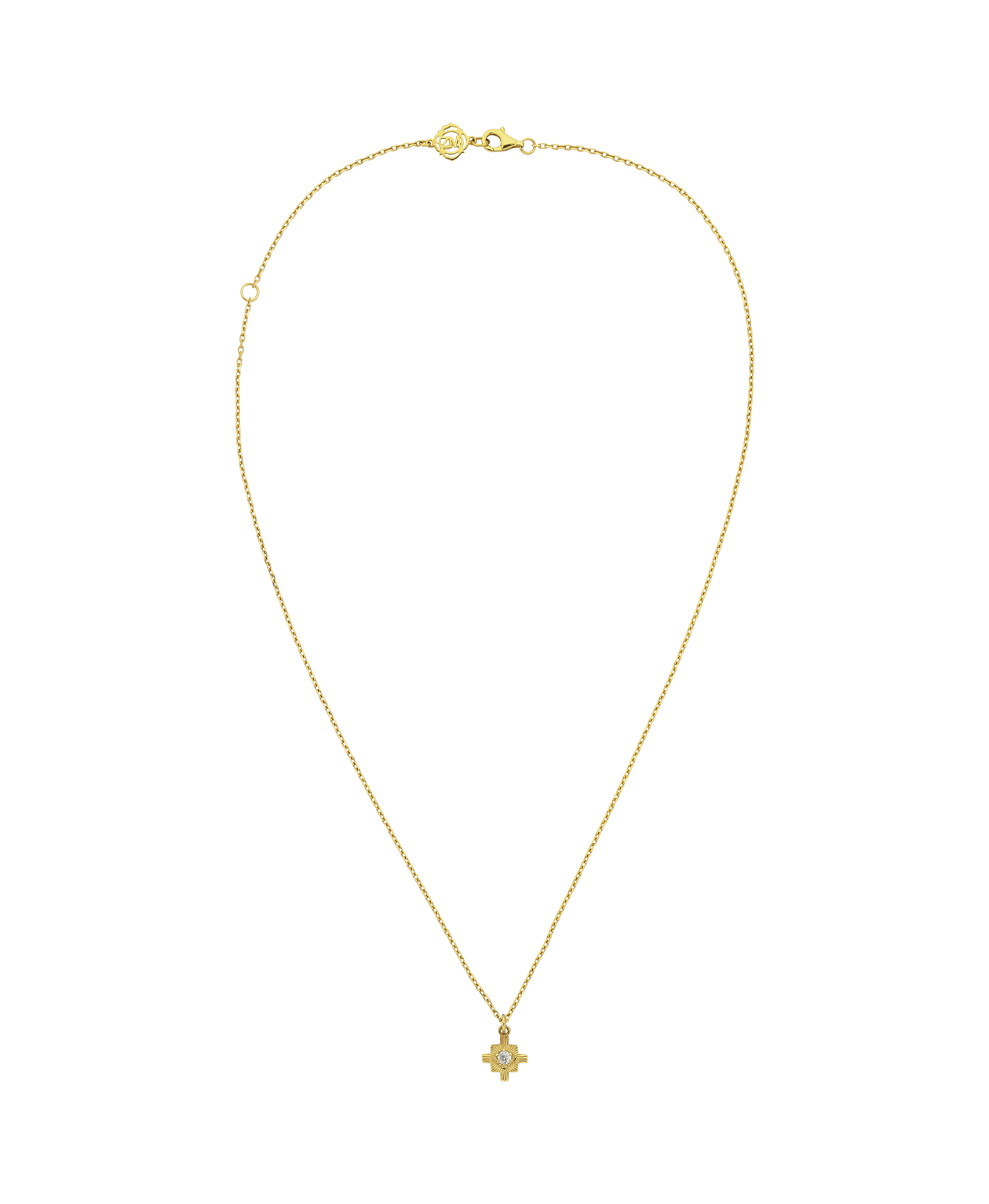 Inka Necklace - 22k Gold Vermeil, White Zircon