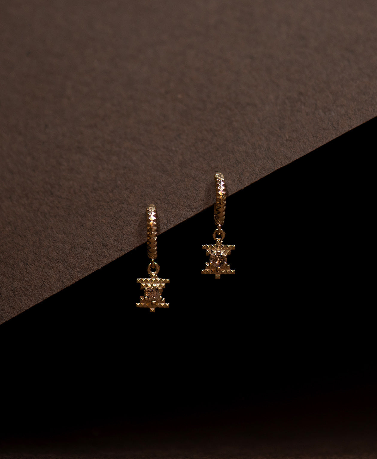 Inti Hoops - 22k Gold Vermeil, Peach Zircon